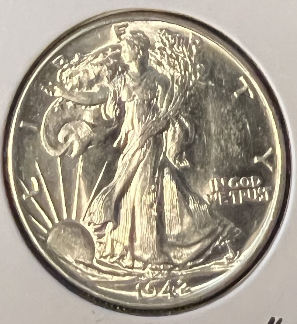 1942 WALKING LIBERTY SILVER HALF DOLLAR GRADES CHOICE AU+ ACTUAL COIN  #8695