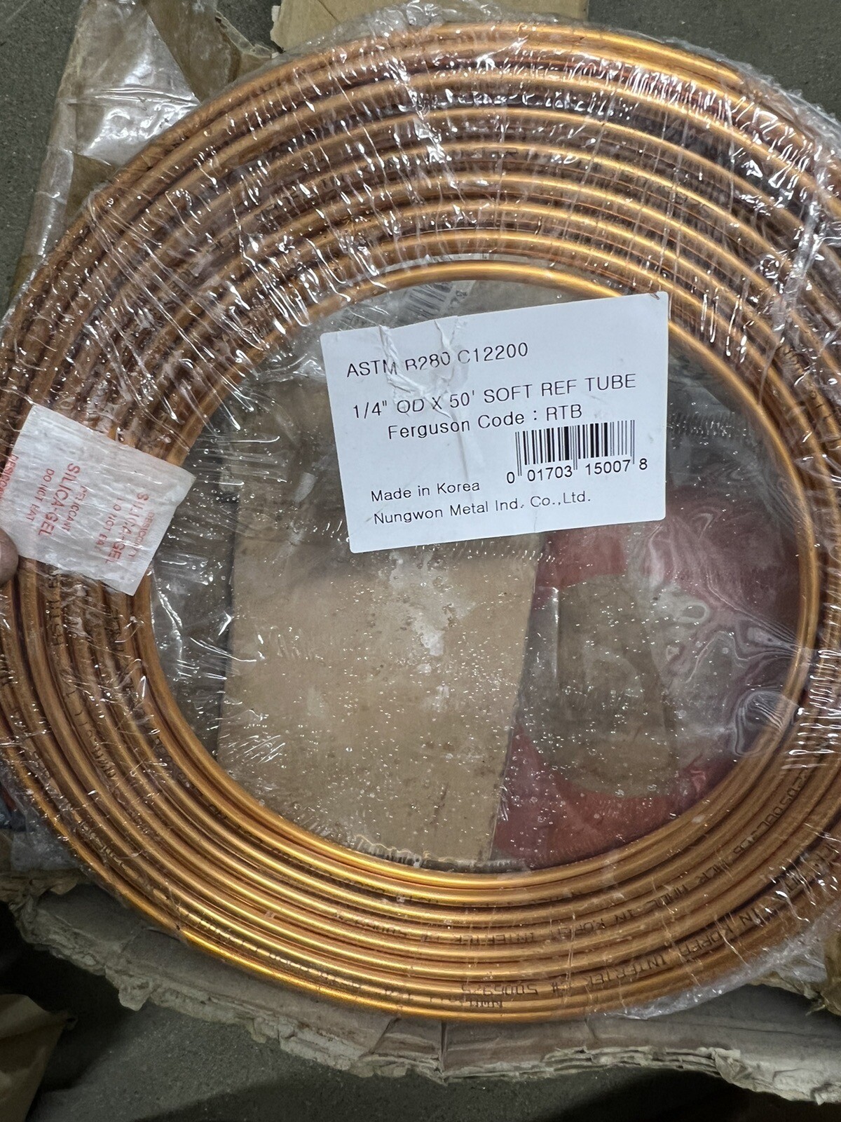 1/4” OD x .030” X 50’ FEET ASTM B280 Copper Tubing HVAC Refrigeration NEW
