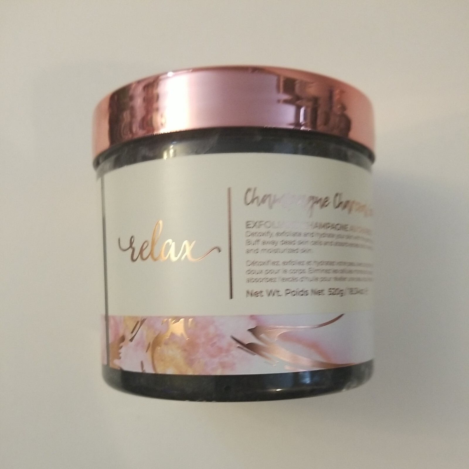 Manna Kadar Relax Champagne Charcoal Scrub - 18.34 oz / 520 g Brand NEW SEALED