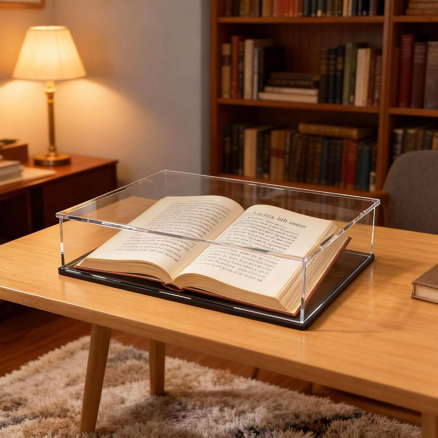 Book Display Case Clear Book Protector Case, Acrylic Display Cover Case