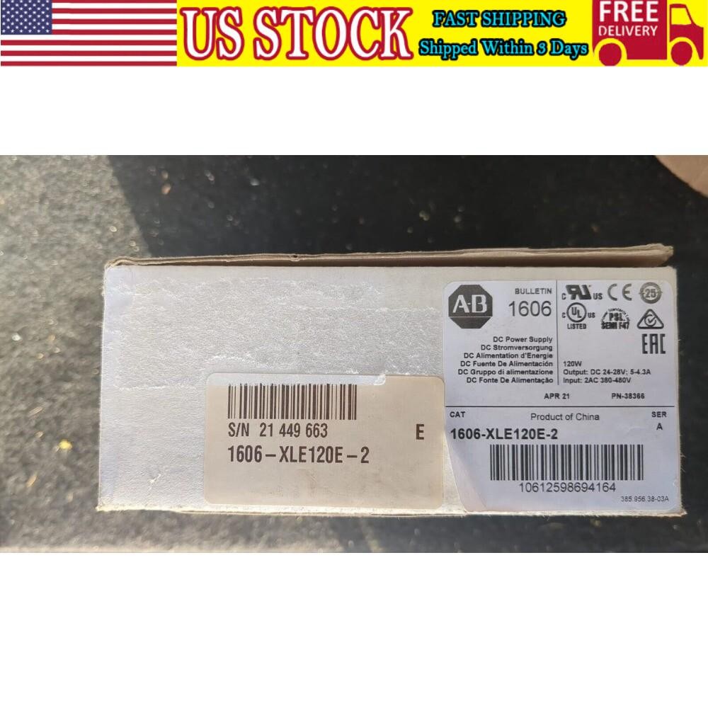 New Allen Bradley 1606-XLE120E-2 Power Supply 380/480 VAC 120W 1606XLE120E2