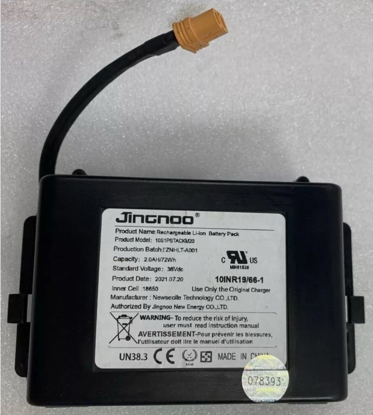 Hover-1 Blast Battery Replacement JinGnoo 10S1PSTACKM20 36V 2Ah 72Wh Lithium Ion