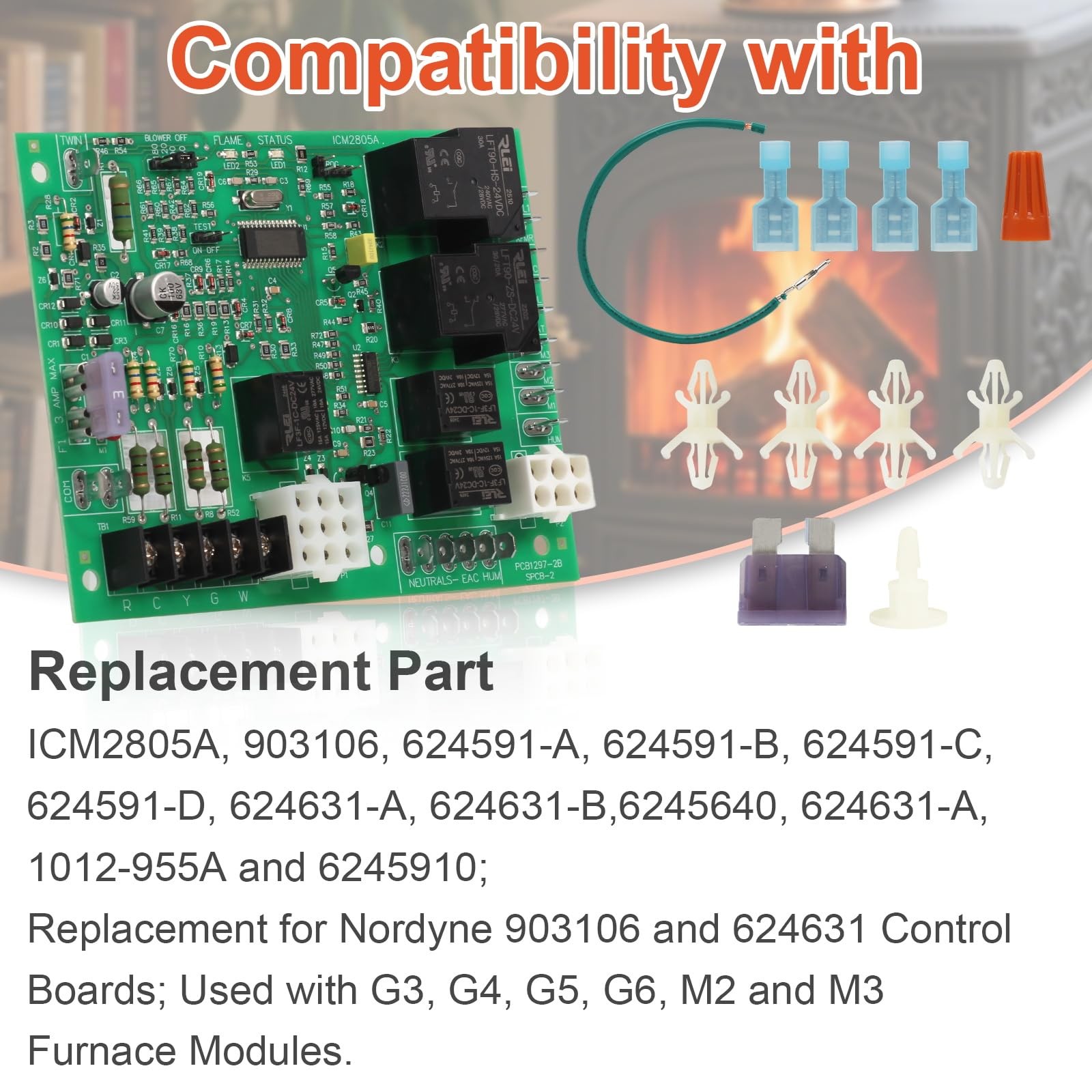 Nordyne 624631 Replacement Control Board - Compatible with G3 G4 G5 G6 Models