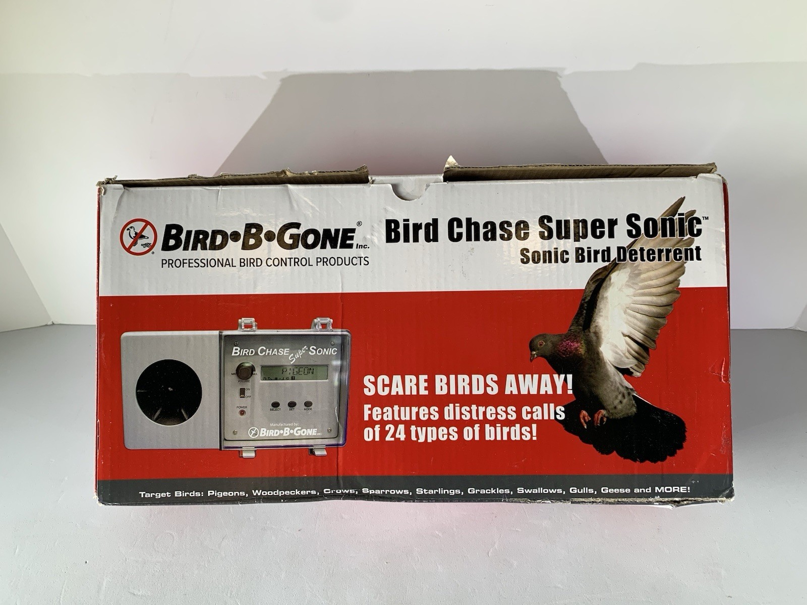 Bird B Gone Bird Chase Super Sonic - Outdoor Sound Repellent W/ Goose Sequence