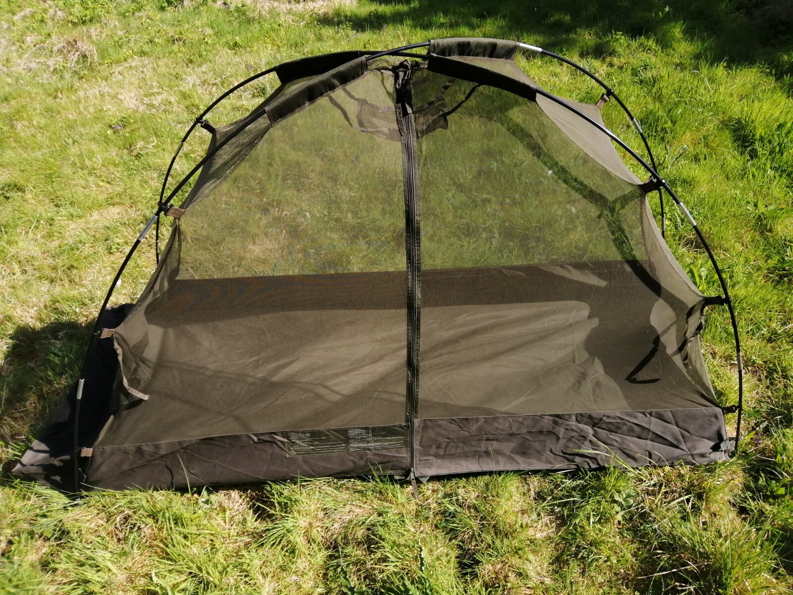 British Army Issue Single Free Standing Mosquito Net Cot Bed Tent Mesh Bivi