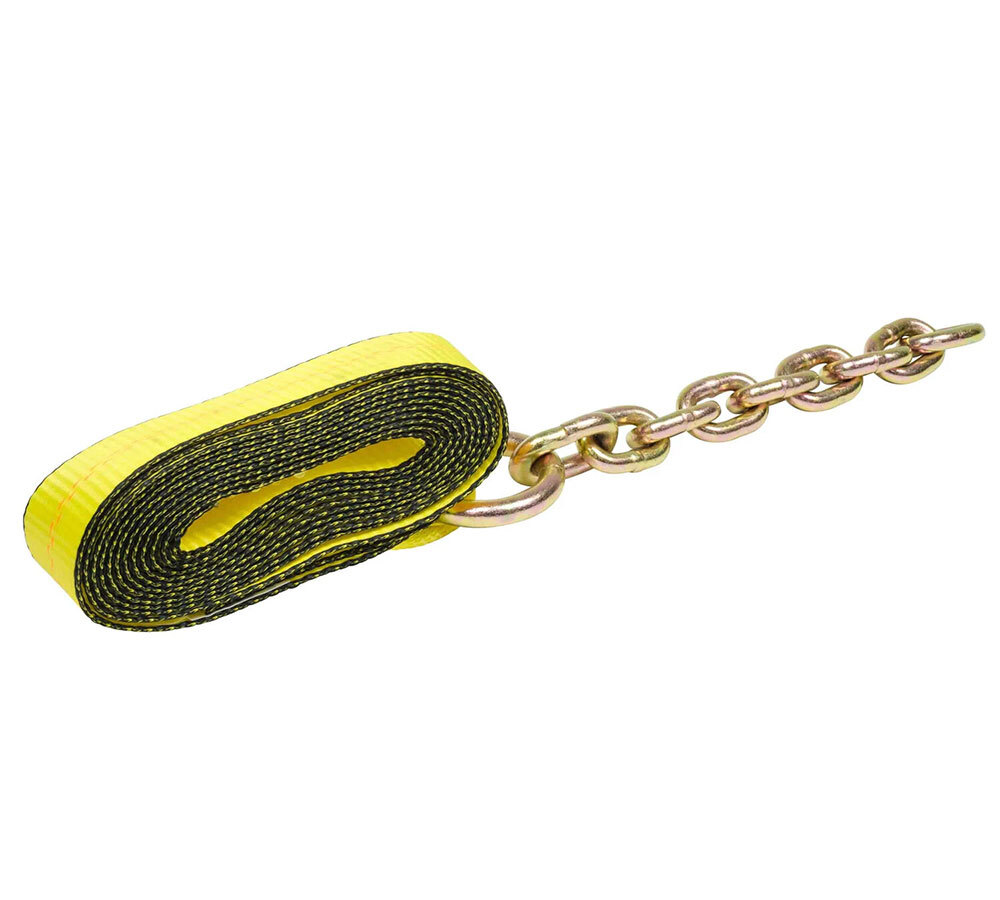 8PK 2"x18' Replacement Tie Down Strap w/Chain Extension for 8Point Tie Down Kits