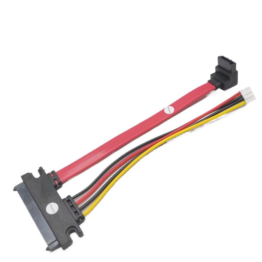 7+15 22pin to 90 Degree SATA Hard Disk Drive PH2.0 Small 4pin Power Data Cable