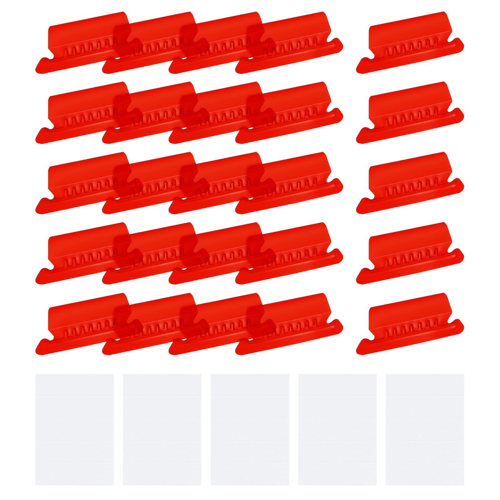 Hanging File Folder Tabs 2 Inch File Folder Tabs and Inserts Red 50Pcs