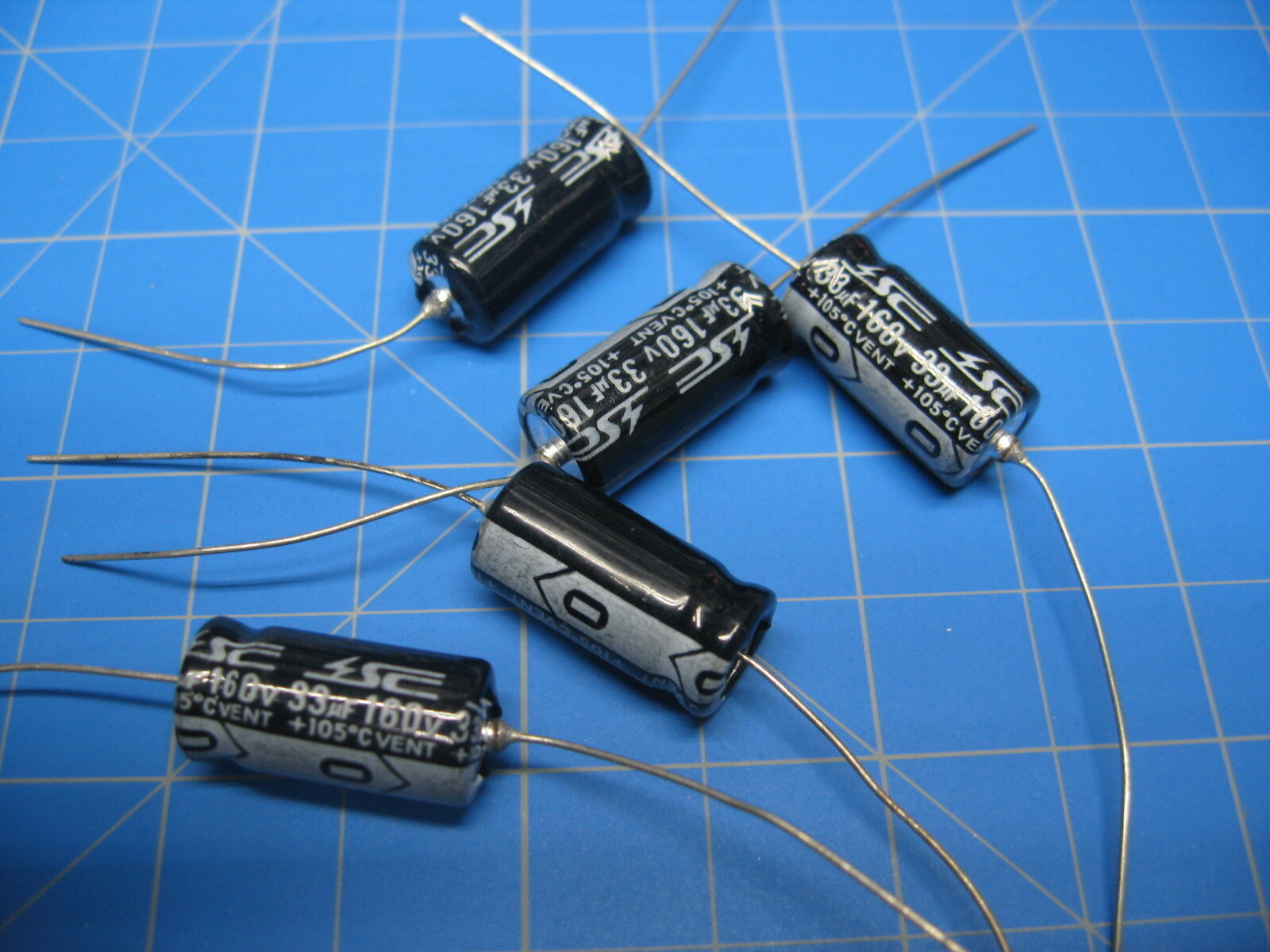 SC - GHA Series - Axial Electrolytic Capacitors - 160v 33uF - 5 Pieces