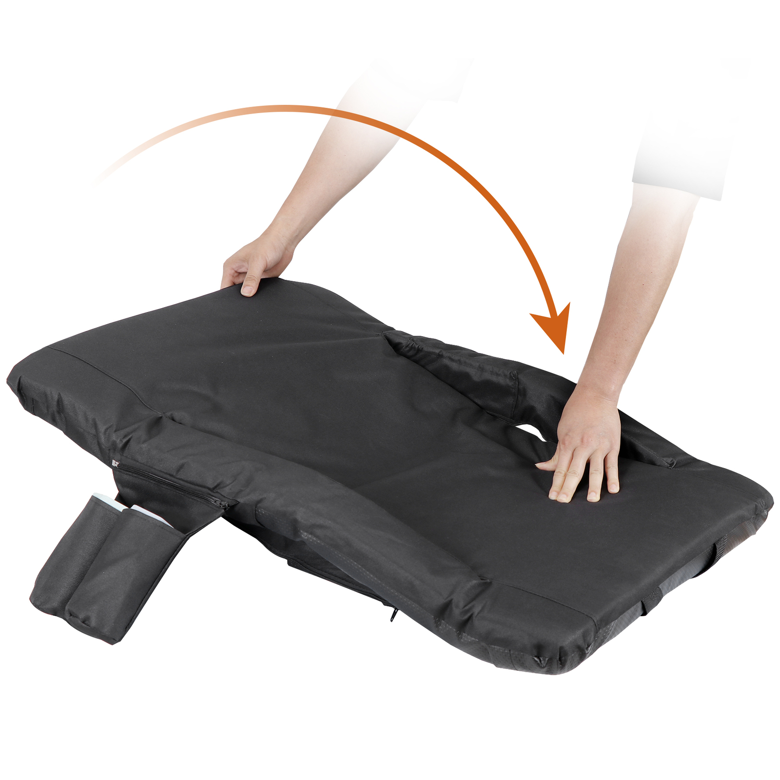 2PCS Reclining Stadium Seat for Bleachers w/ Padded Backrest Adjustable Armrests