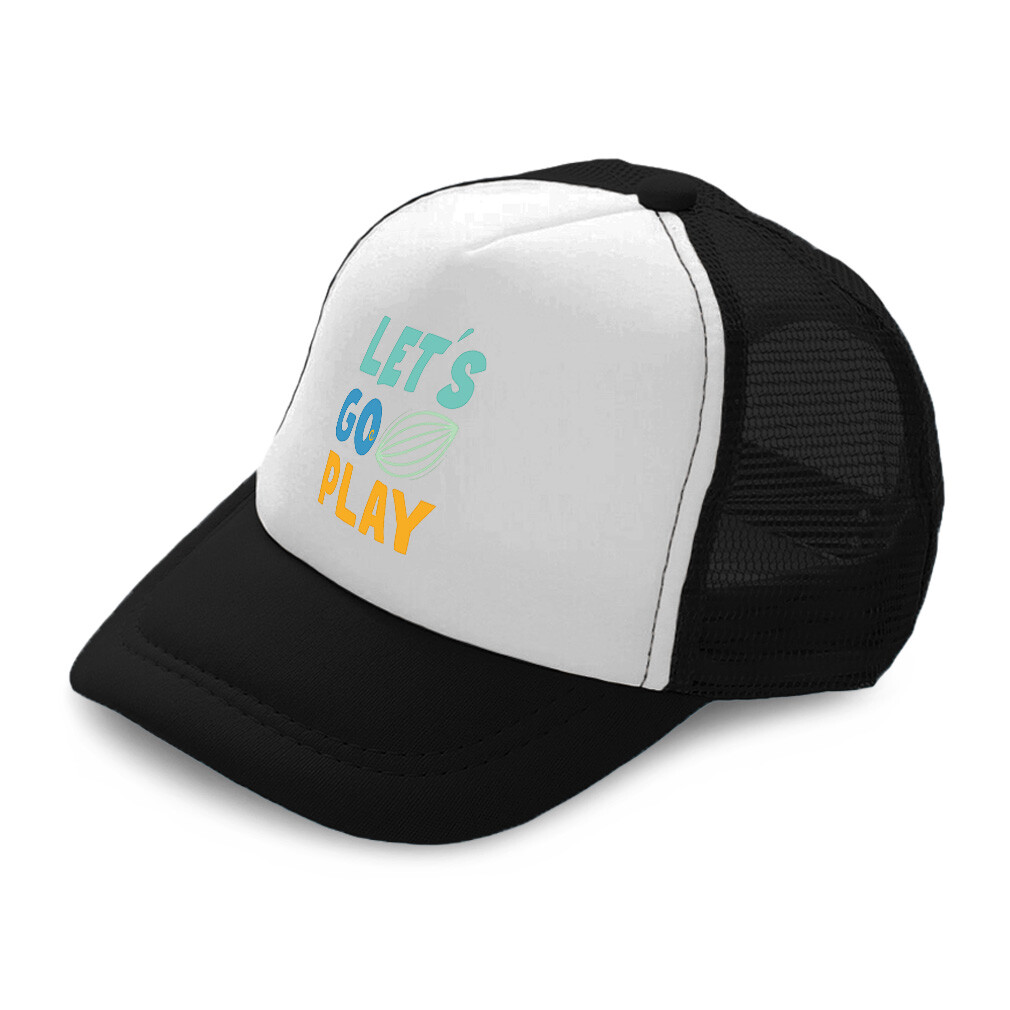 Kids Trucker Hat Let Us Go Play Football Polyester Boys Caps & Girls Caps