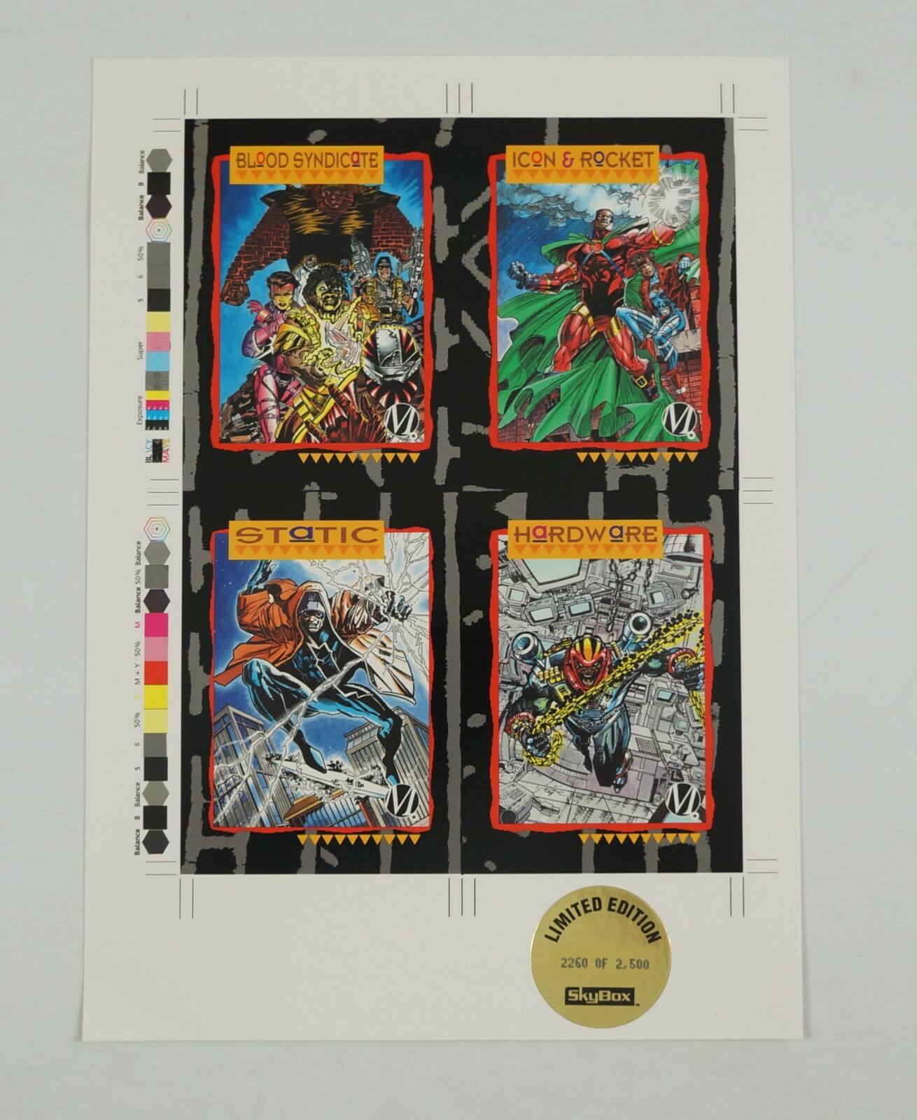Milestone Skybox Limited Edition Uncut Card Sheet Hardware Static DC (2260/2500)