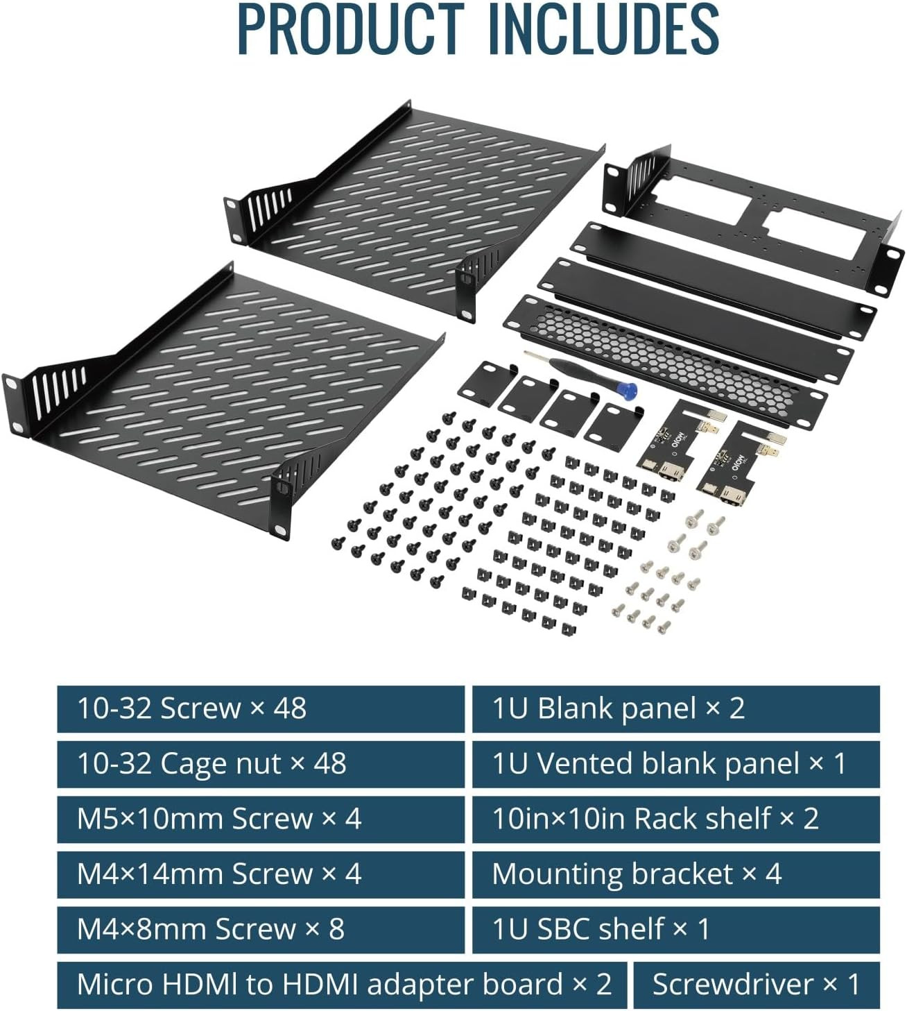 12U Network Rack, 10 Inch Mini Server Rack with 2 Side Translucent Panels & 2 To