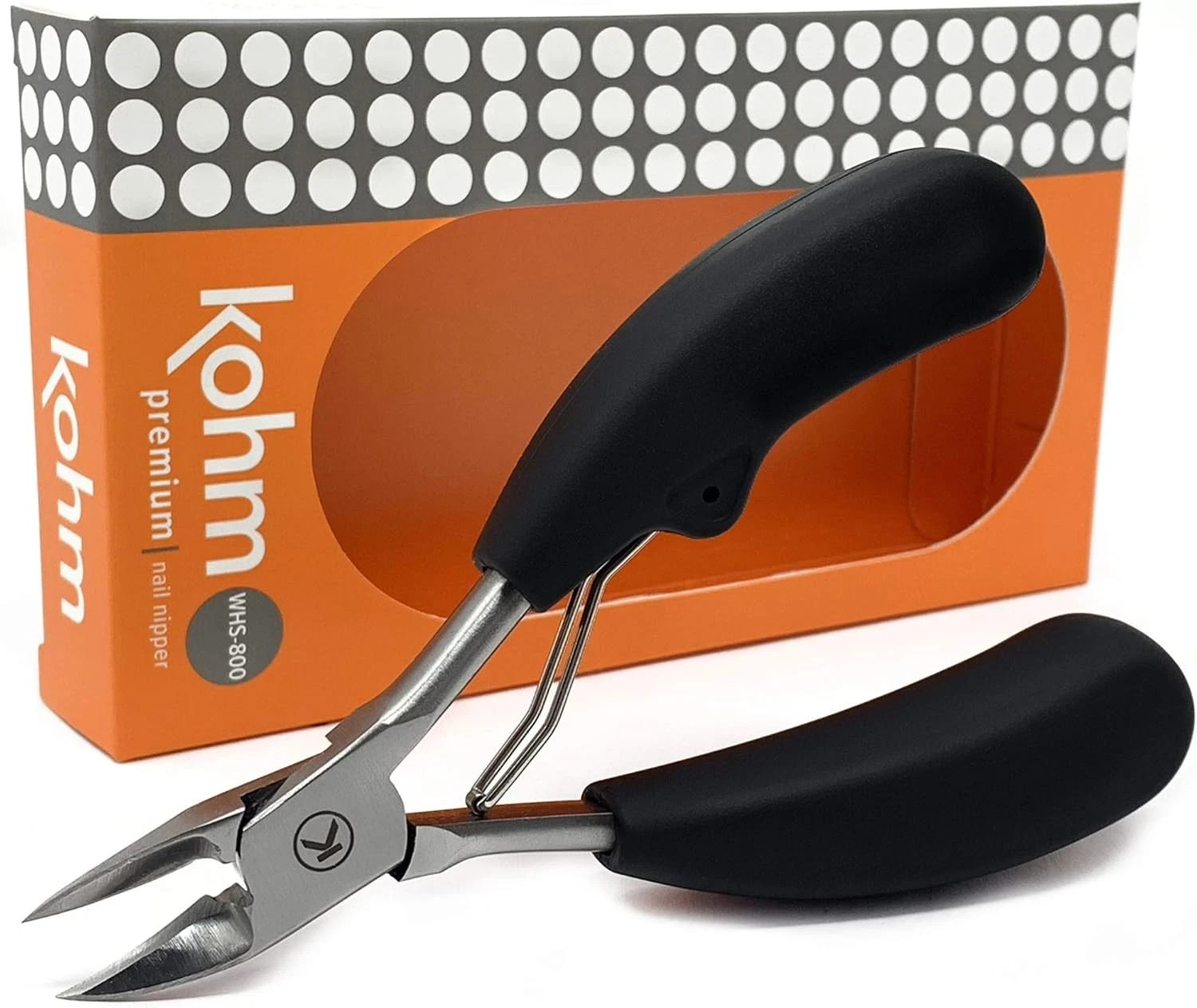 Kohm Toenail Clippers | Extra-Wide Stainless Steel With Rubber Handle-1.5 Cm