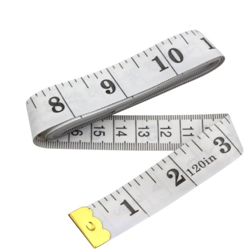 3 Meter 120 Inch Soft Plastic Ruler Tailor Sewing Cloth Measure Tape White 2Pcs