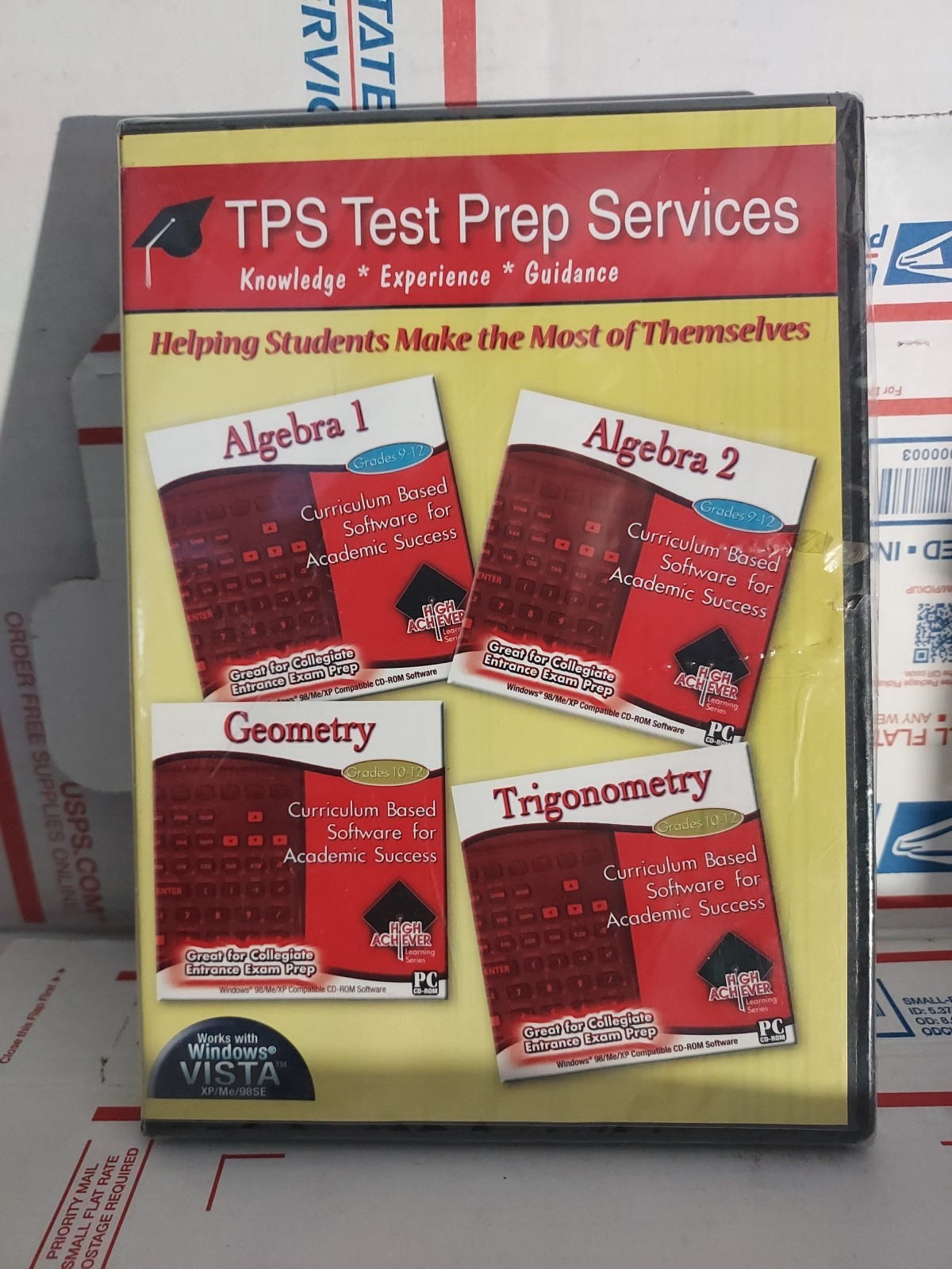 New TPS Test Prep Services (PC Windows) For Algebra 1 & 2, Geometry & Trig #140