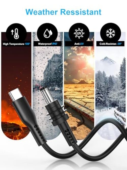 Starlink Mini DC Cable - 100W Input Power Cable 6.6FT USB C to DC