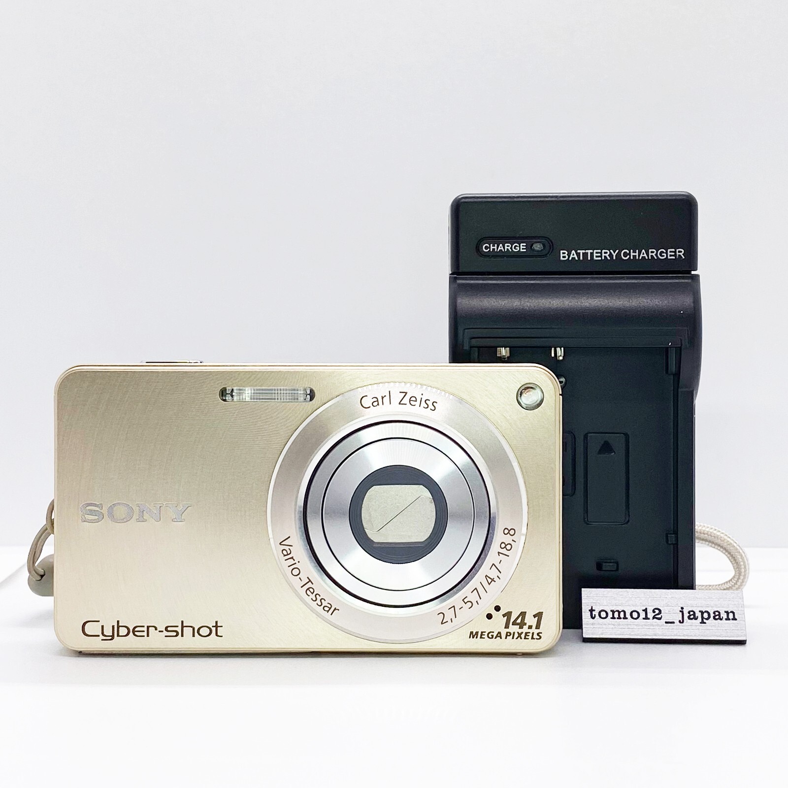 SONY Cyber-Shot DSC-W350 Gold Digital Camera 4x Zoom 14.1MP Japanese only