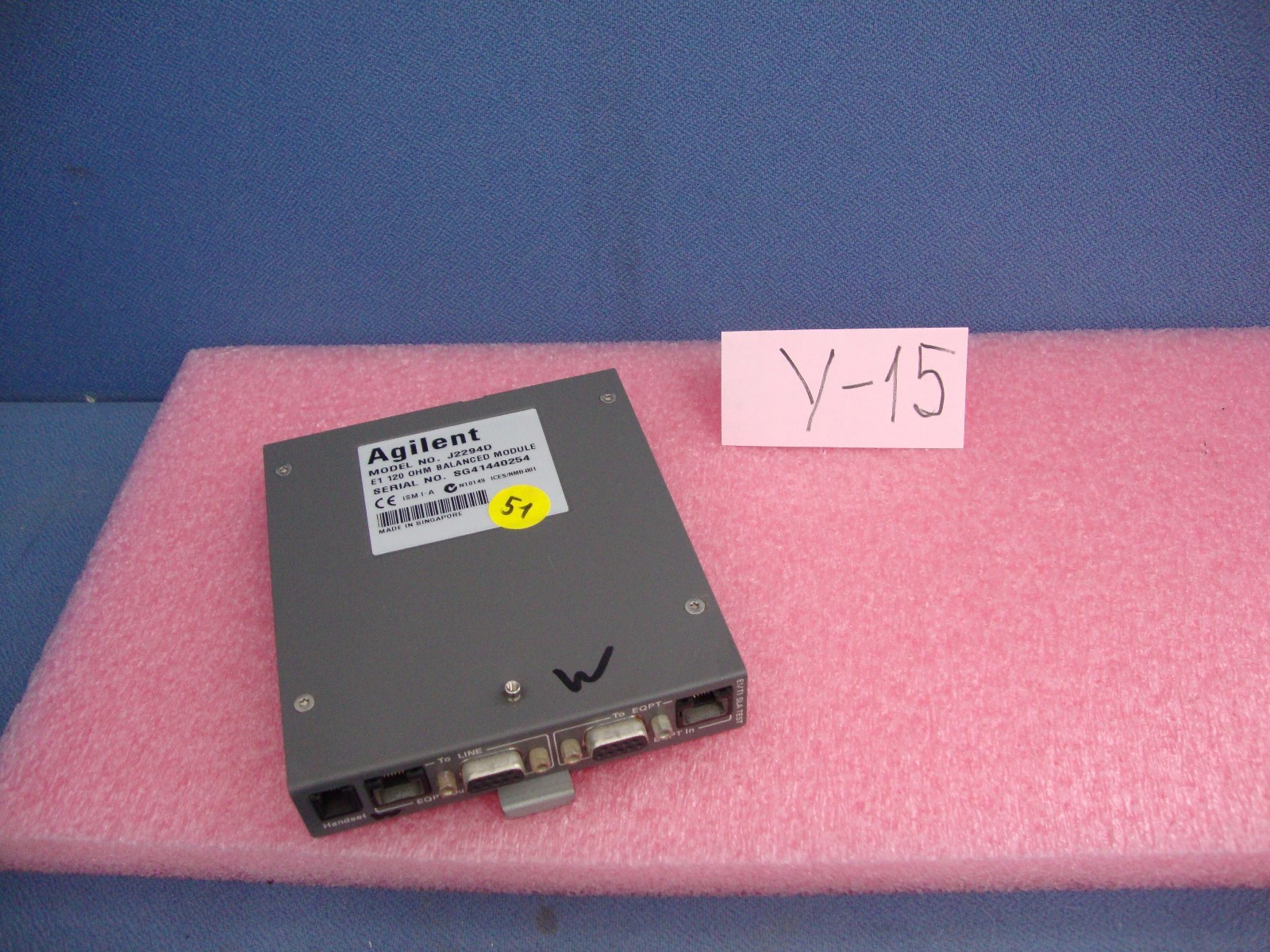 Agilent HP J2294D E1 120 OHM BALANCED MODULE