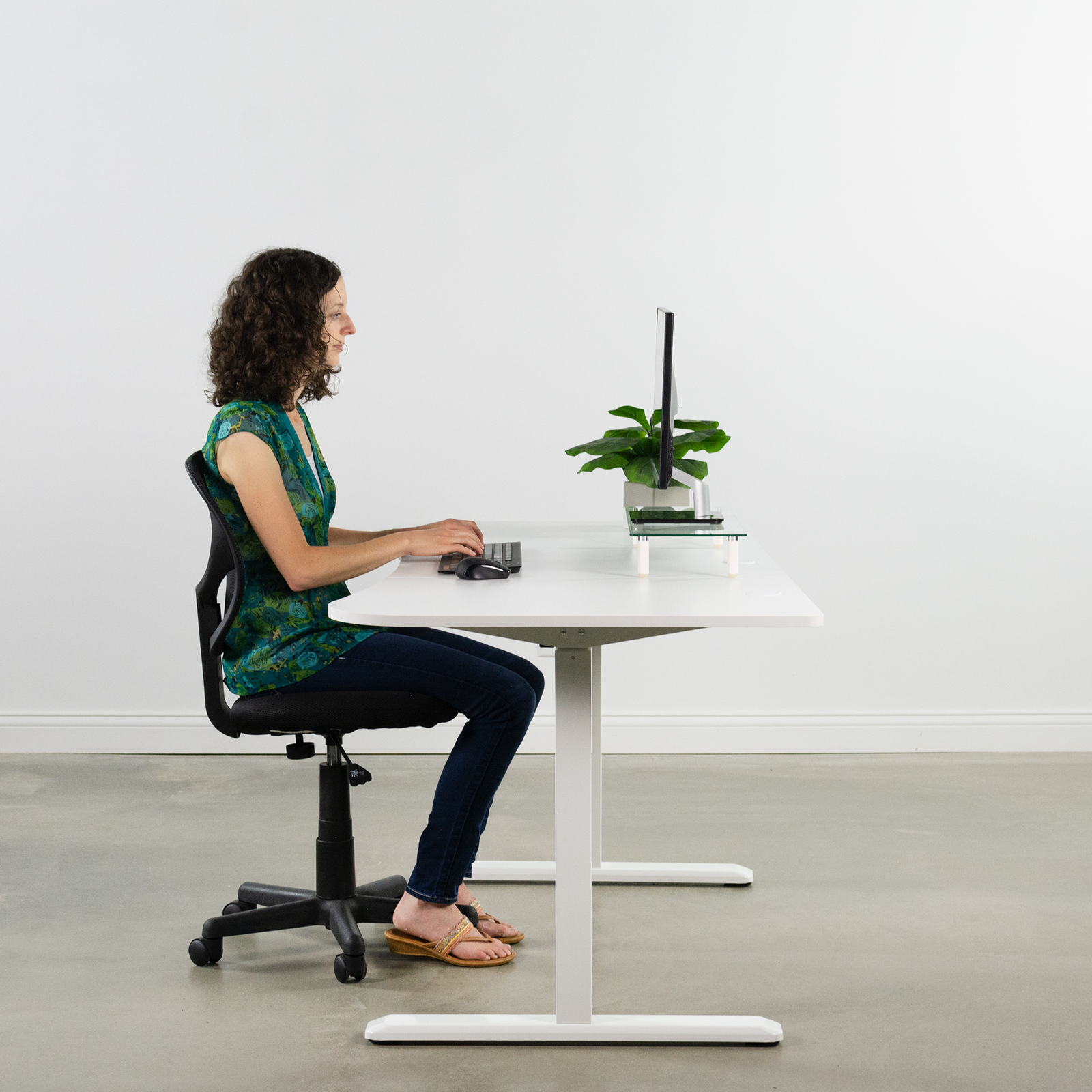 VIVO White 63" x 32" Table Top for Adjustable Standing Desk Frames
