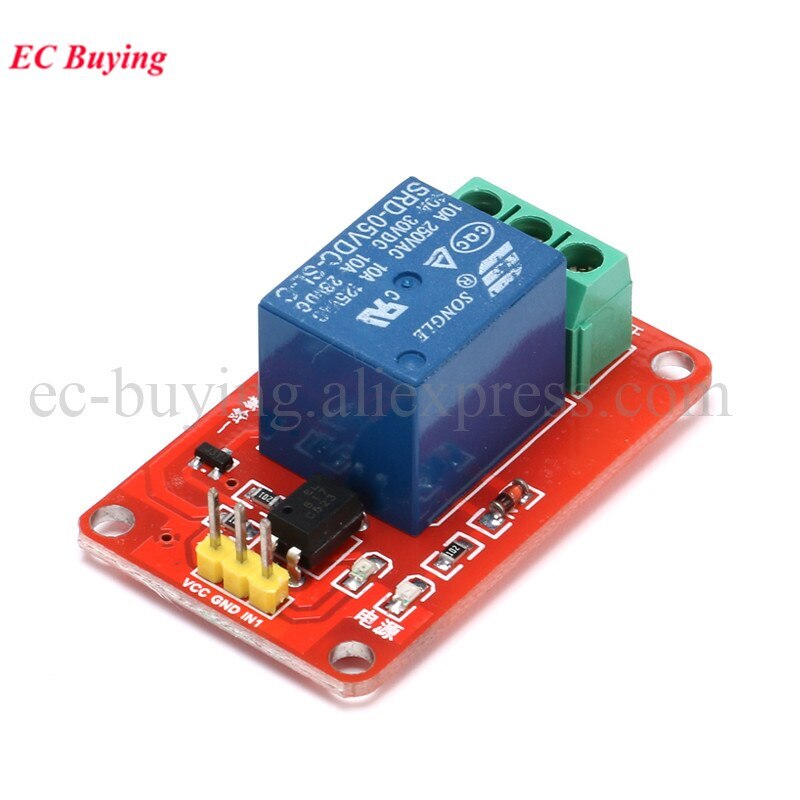 1/2/5pcs 1 Channel RM Relay Module With Optocoupler Shield 5V 10A for Arduino