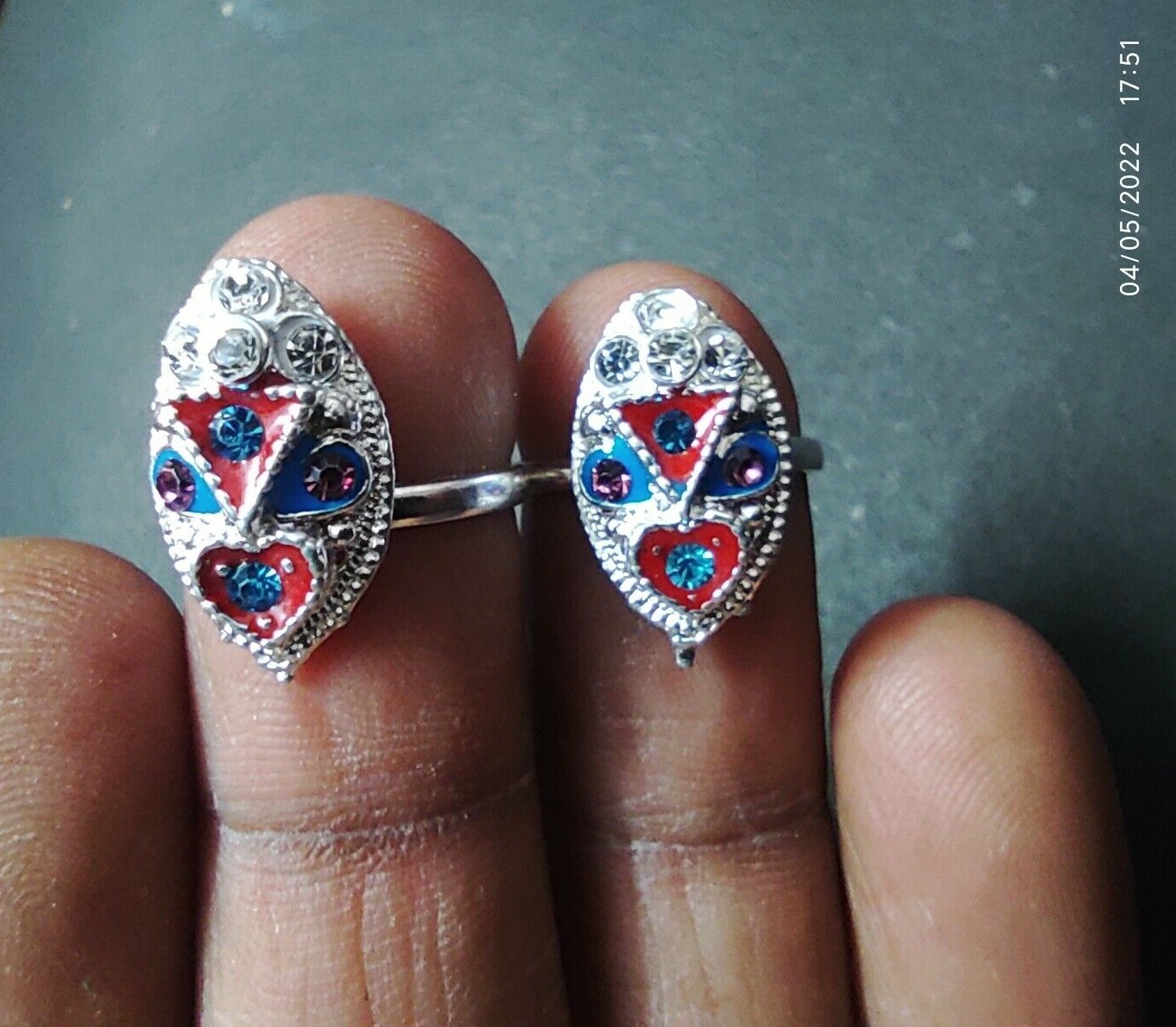 Indian designer ethnic bridal silver tone boho hippie bichiya toe ring set 13