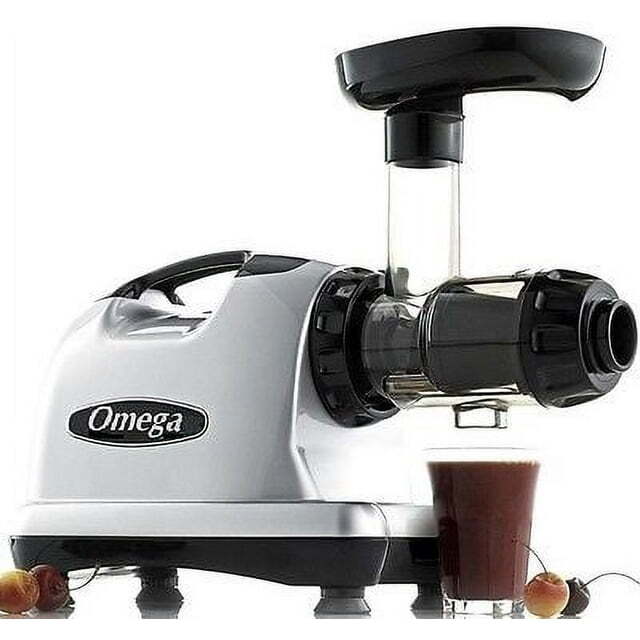 New Omega J8006 Electric Masticating Dual-Stage Juicer Juice Extractor, Silver