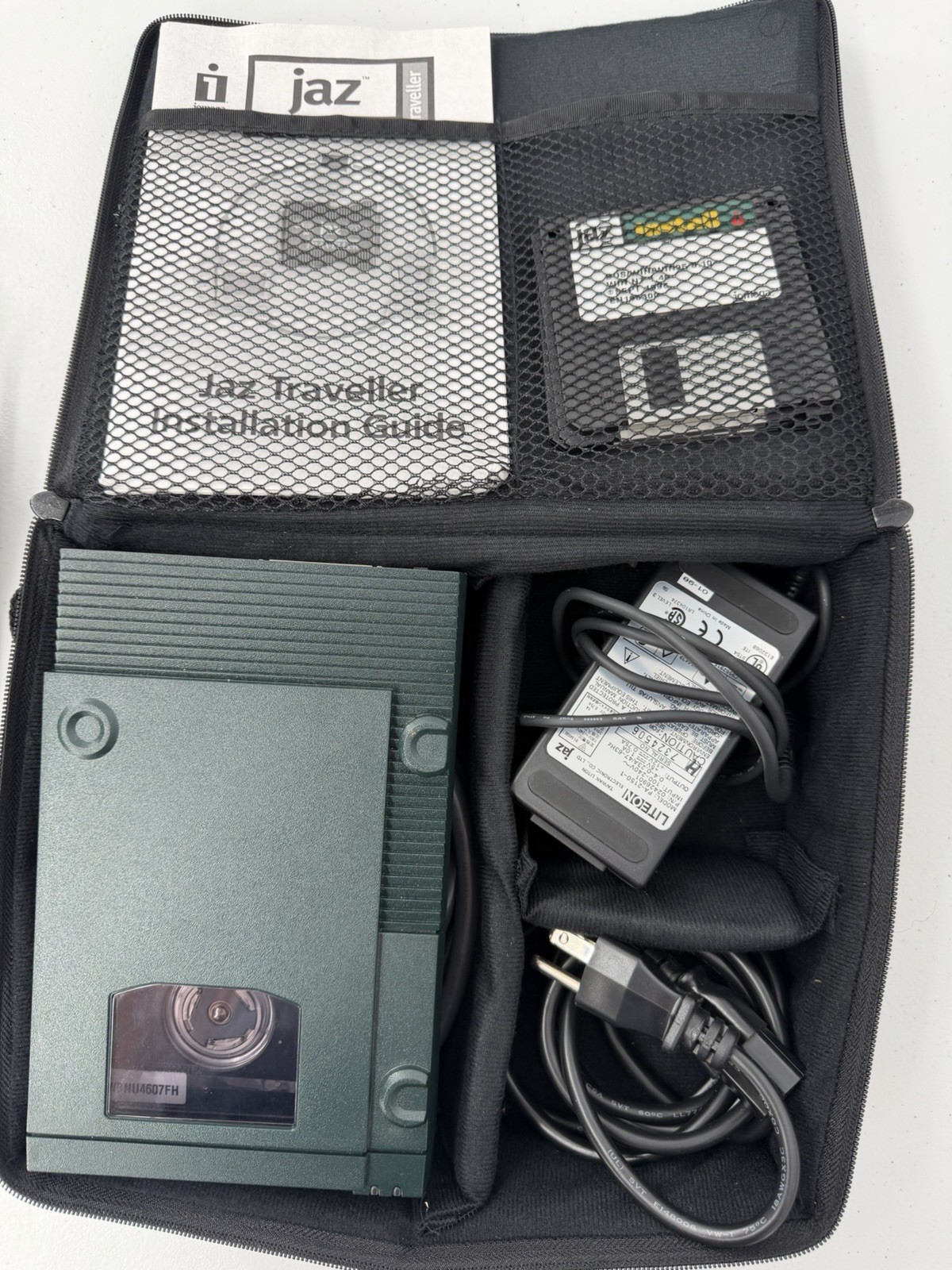Lot Iomega Zip Disk 100 Jaz 1GB External Drive Unit Power Cord Cords Untested
