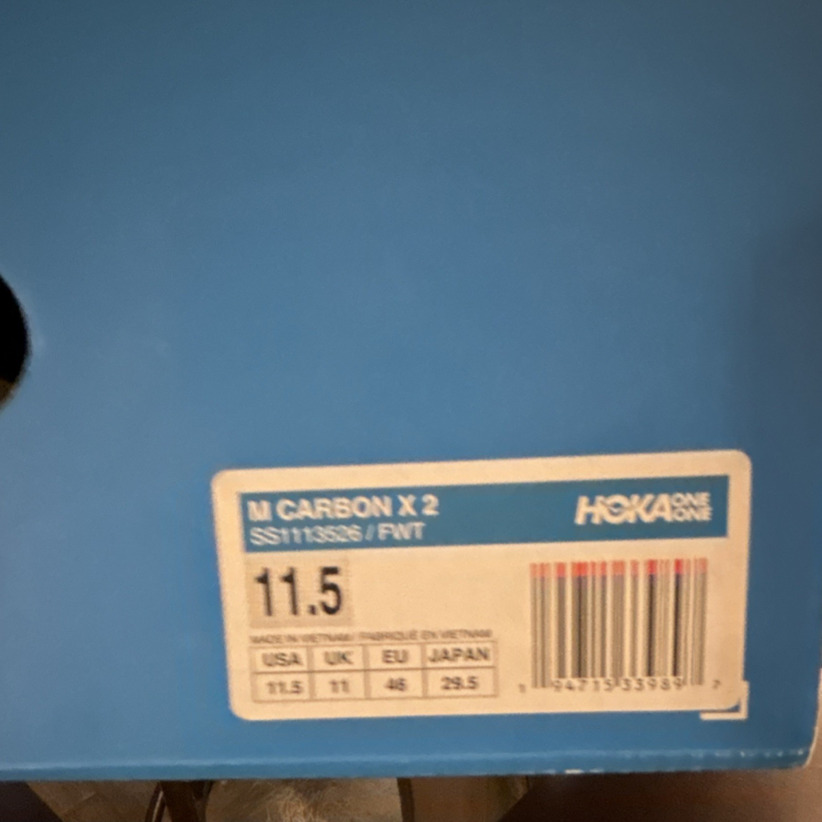 HOKA ONE ONE Carbon X 2 Men's Running Shoes Red White Breathable US 11.5