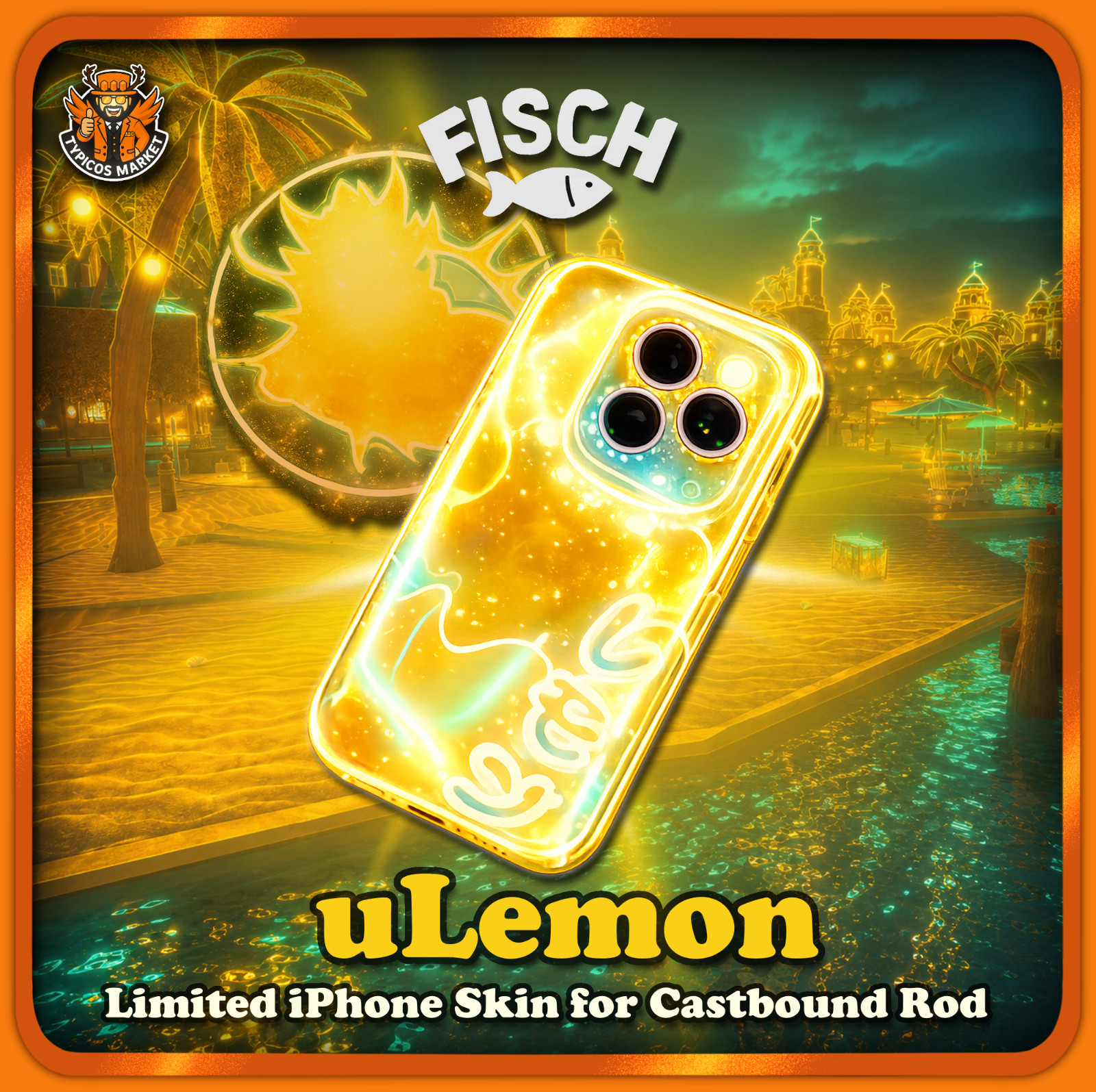 📱[FISCH] - uLemon - [Limited iPhone Rod Skin for Castbound Rod]🍋