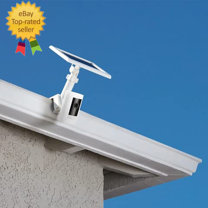 Gutter Mount for Cameras and Solar Panels - White