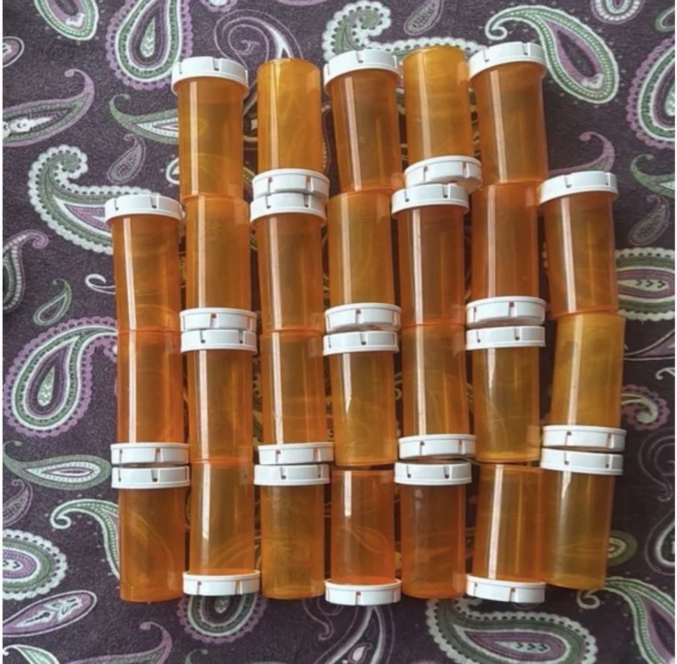 Lot 28? CVS Empty Amber Prescription Rx Pill Bottles Art Crafts Fishing Storage