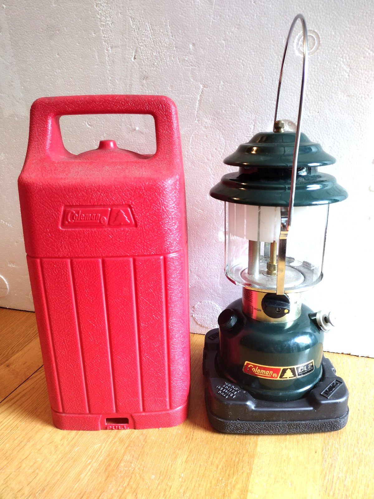 Vintage Coleman Green CL2 Model 288 Gas Double Mantle Lantern 09/84 w/ Case