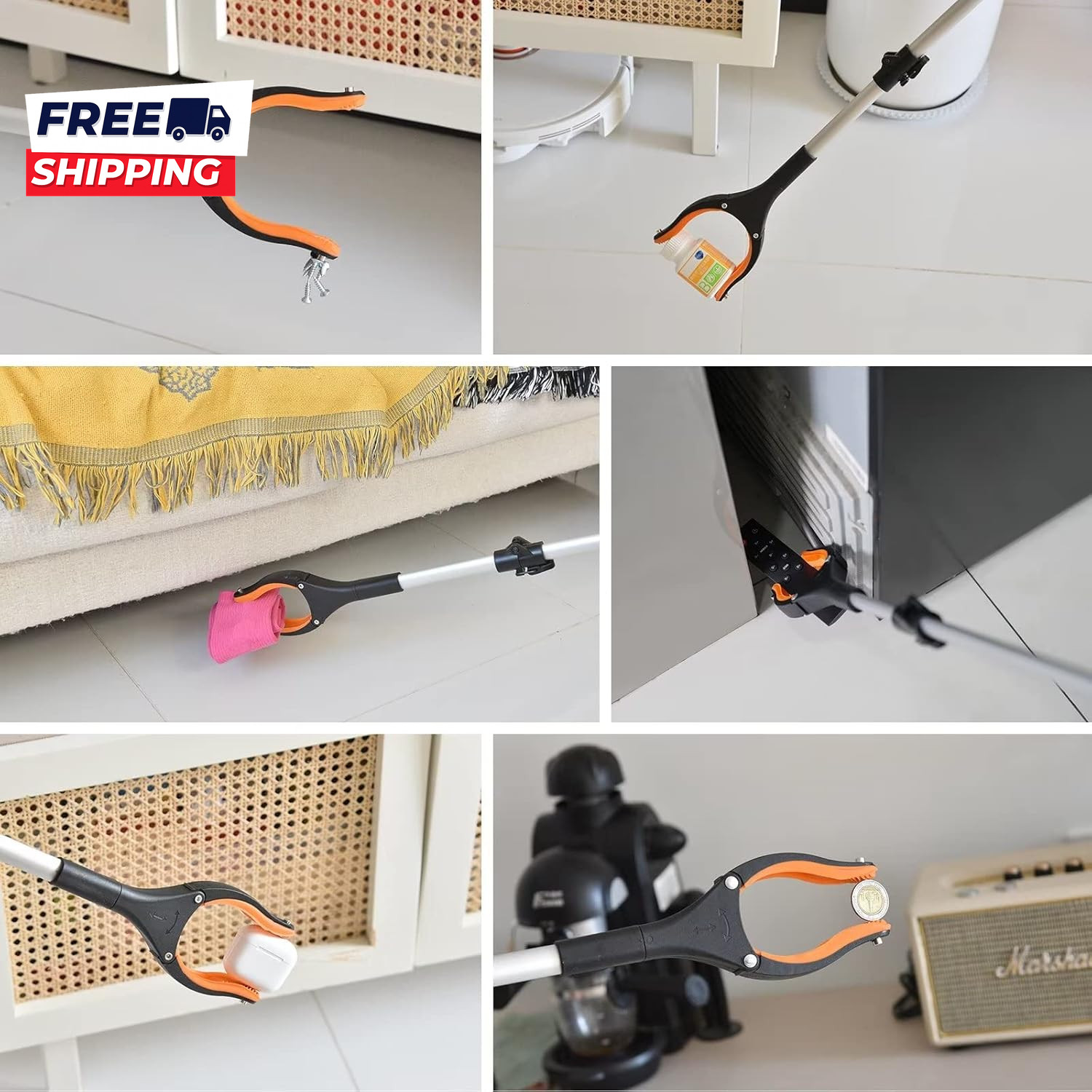 43" Extra Long Grabber Tool Foldable Grabbers for Elderly Grab It Reaching
