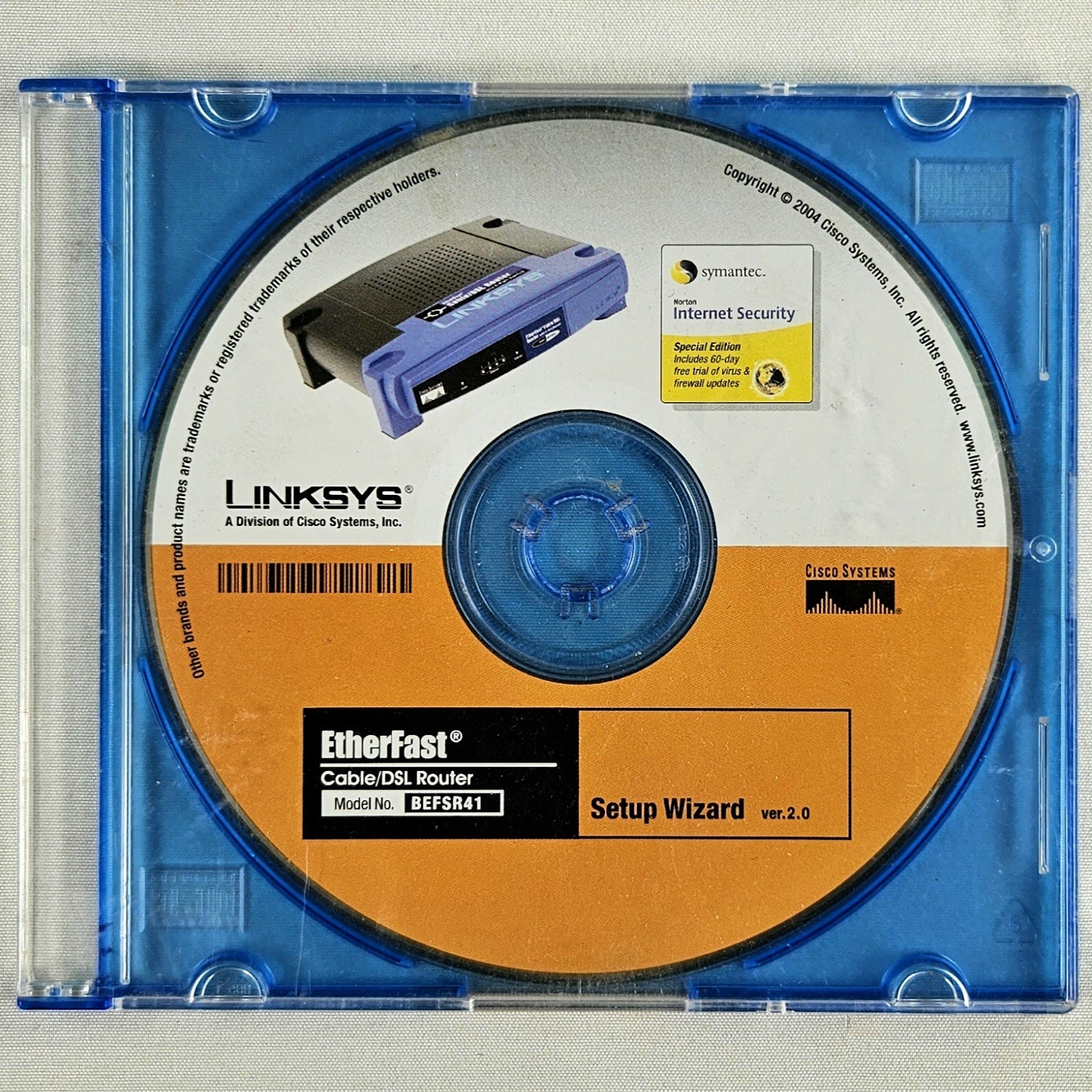 Linksys Modem Model BEFSR41 User Guide and USB Drivers CD Setup Wizard Ver 2.0