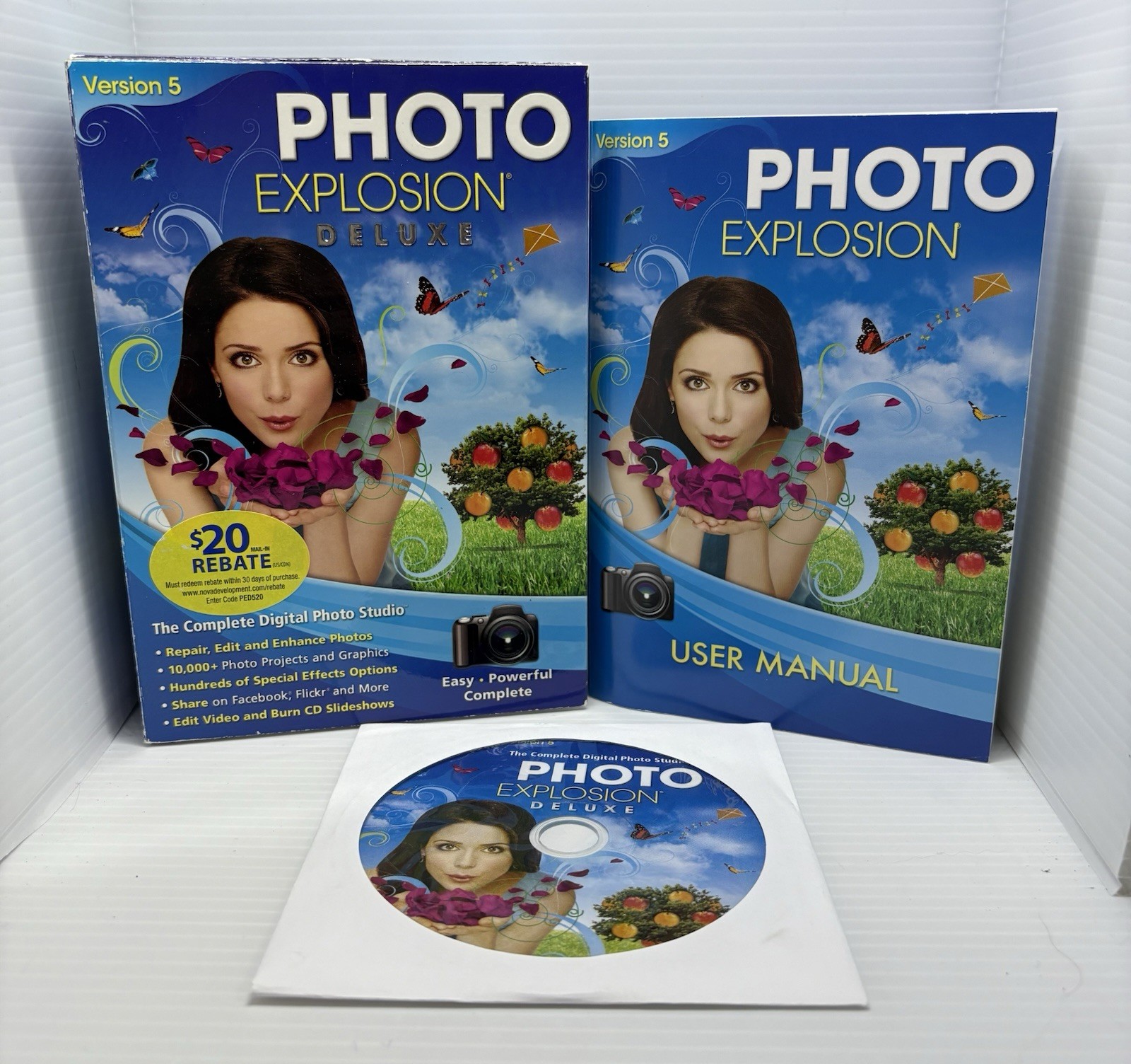 Photo Explosion Deluxe Version 5 Editing Software (Older Compatibility Last Pic)