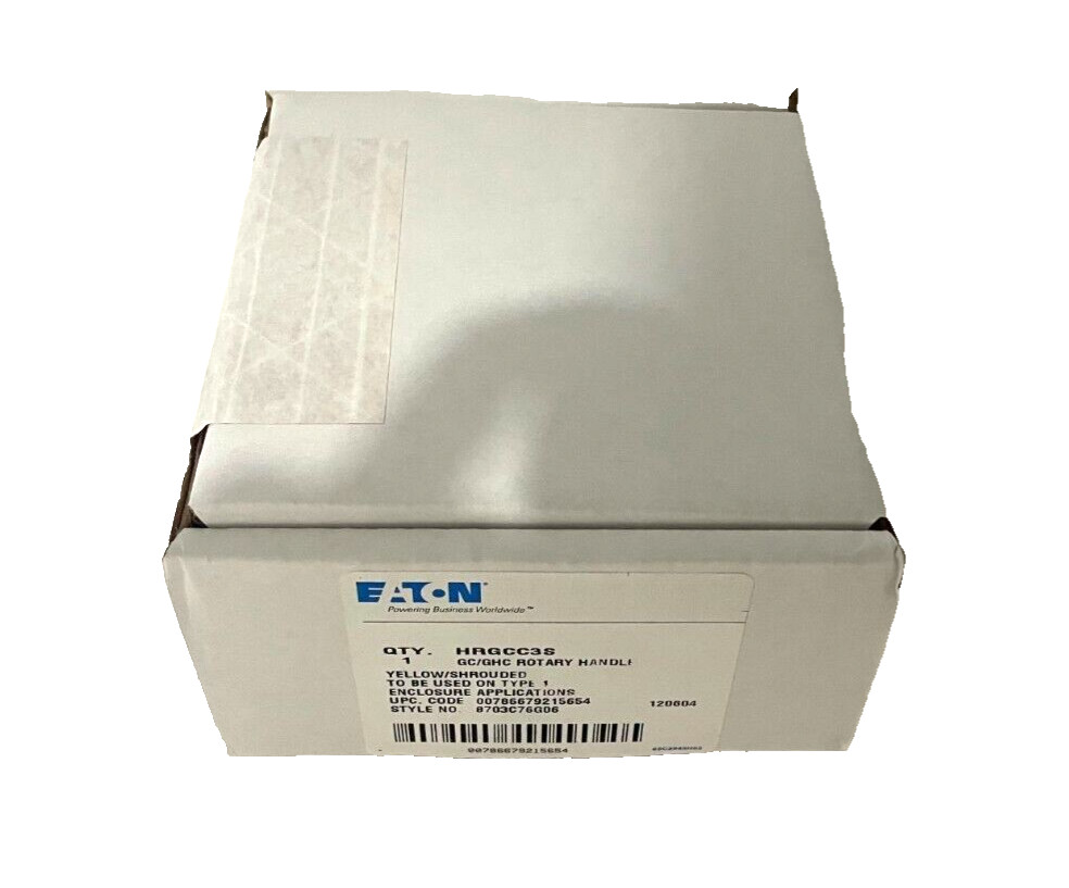 FACTORY SEALED Eaton HRGCC3S Yellow Rotary Handle