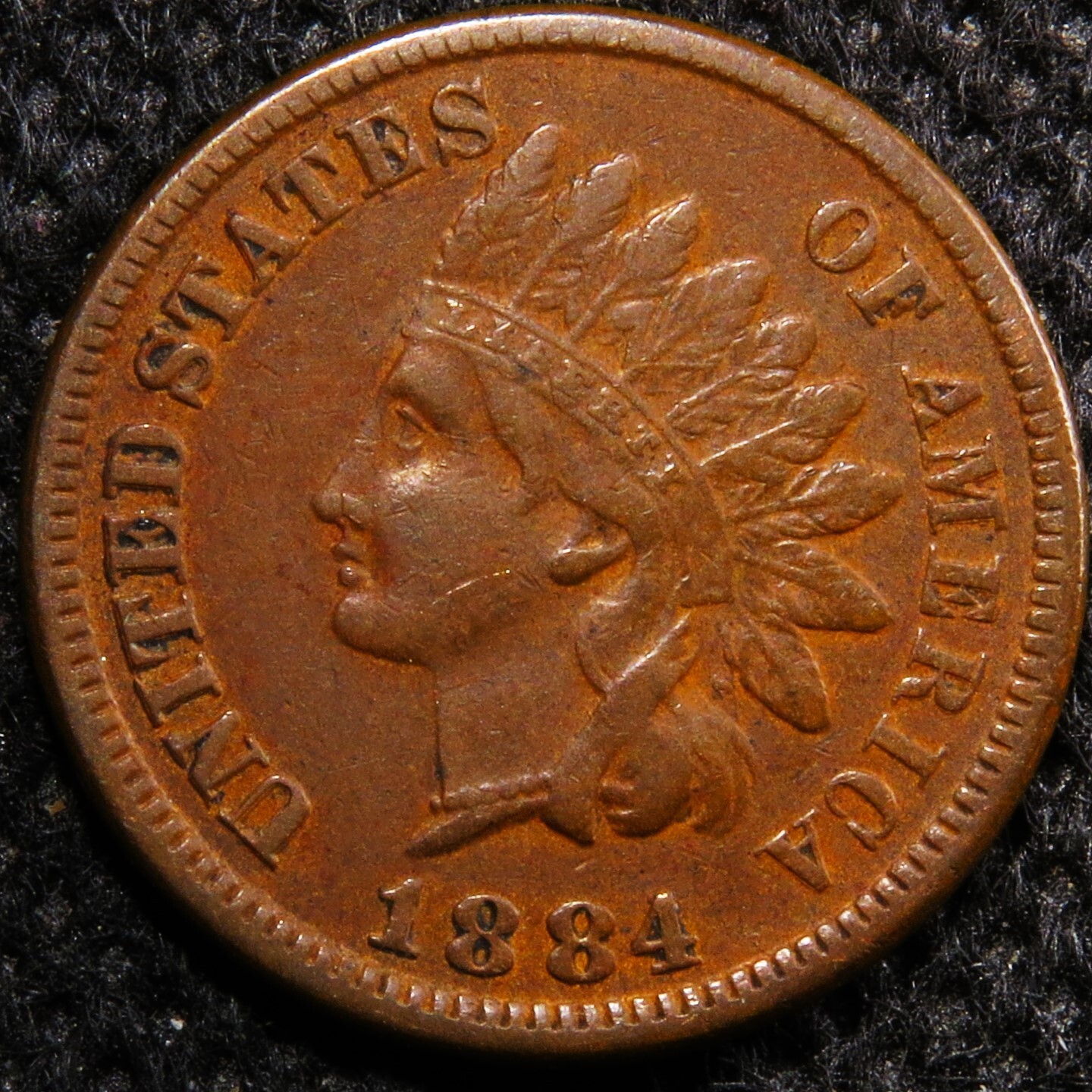 1884 Indian Head Cent with full LIBERTY