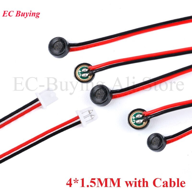 2/10/20pcs 4015 Microphone Electret Pick-up 3DB with Cable 1.25MM Plug 4*1.5MM