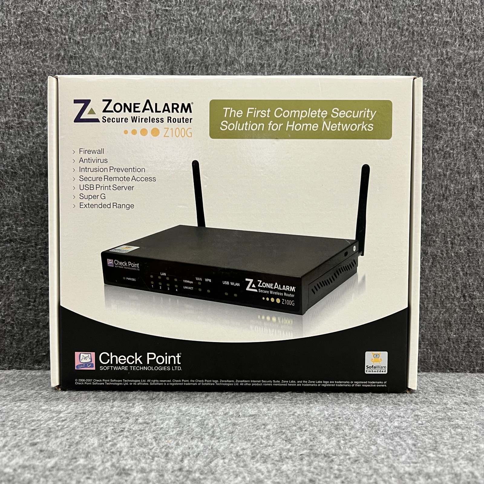 Check Point SBXWZA-166LHGE-5 ZoneAlarm Z100G Firewall Appliance USED