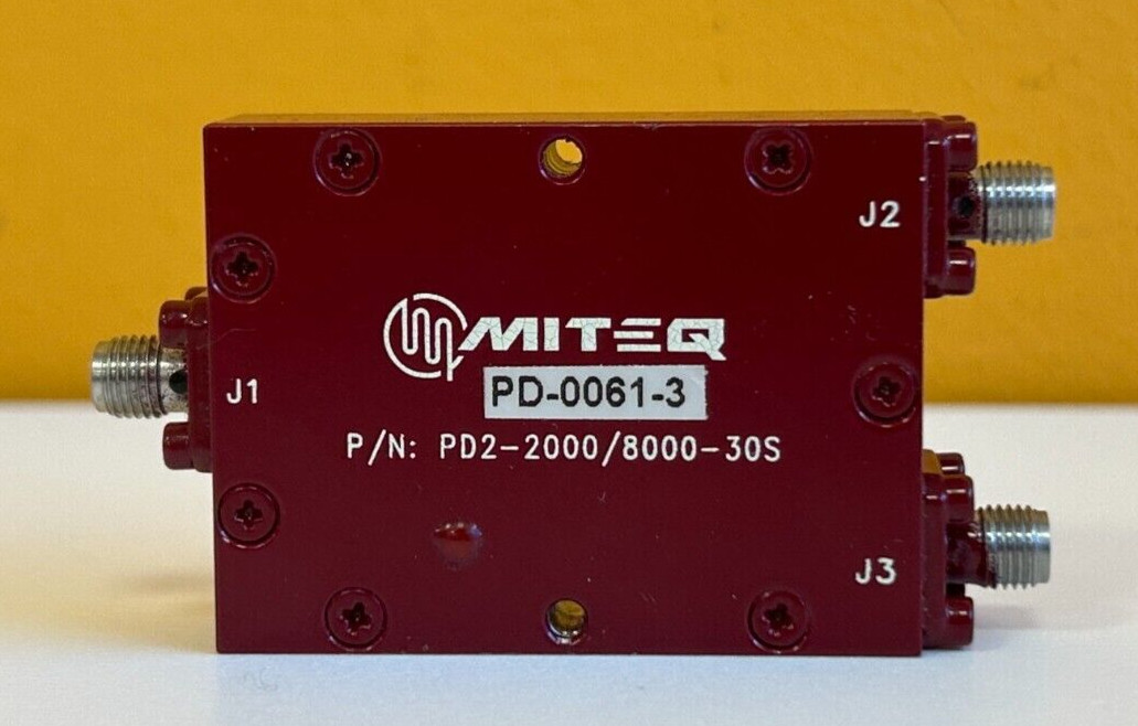 Miteq PD2-2000/8000-30S 2 to 8 GHz, 30 W, SMA (F-F-F), Power Divider. Tested!