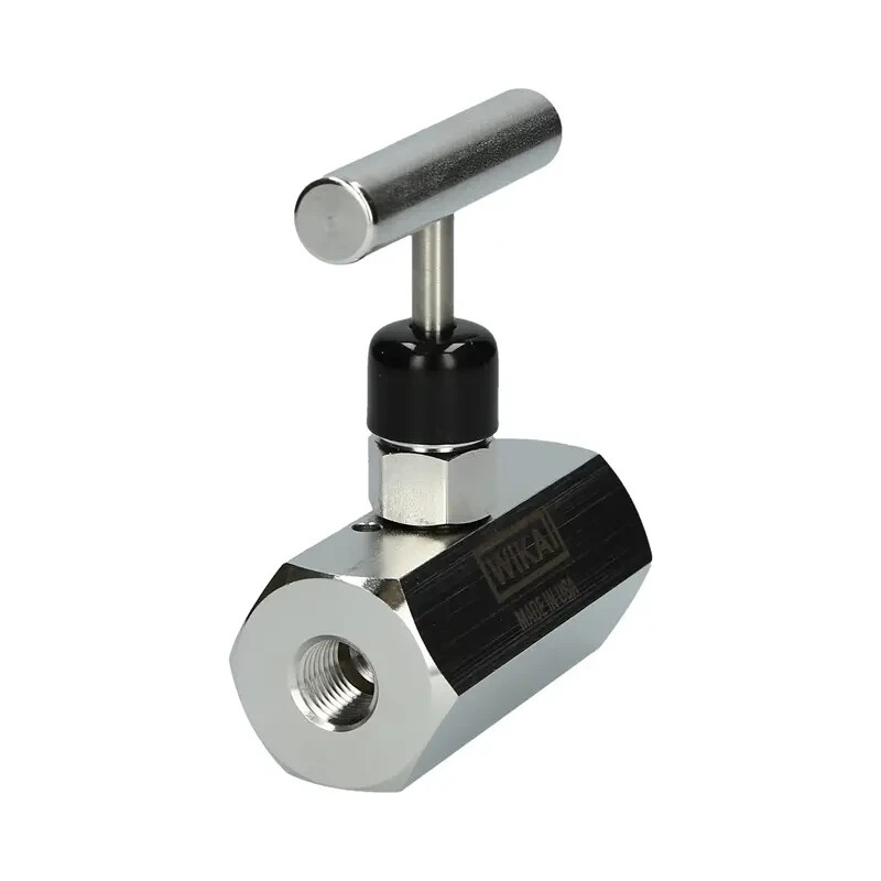 WIKA 1/4" NPT Female-Female Steel Needle Valve, Part Number 9698919