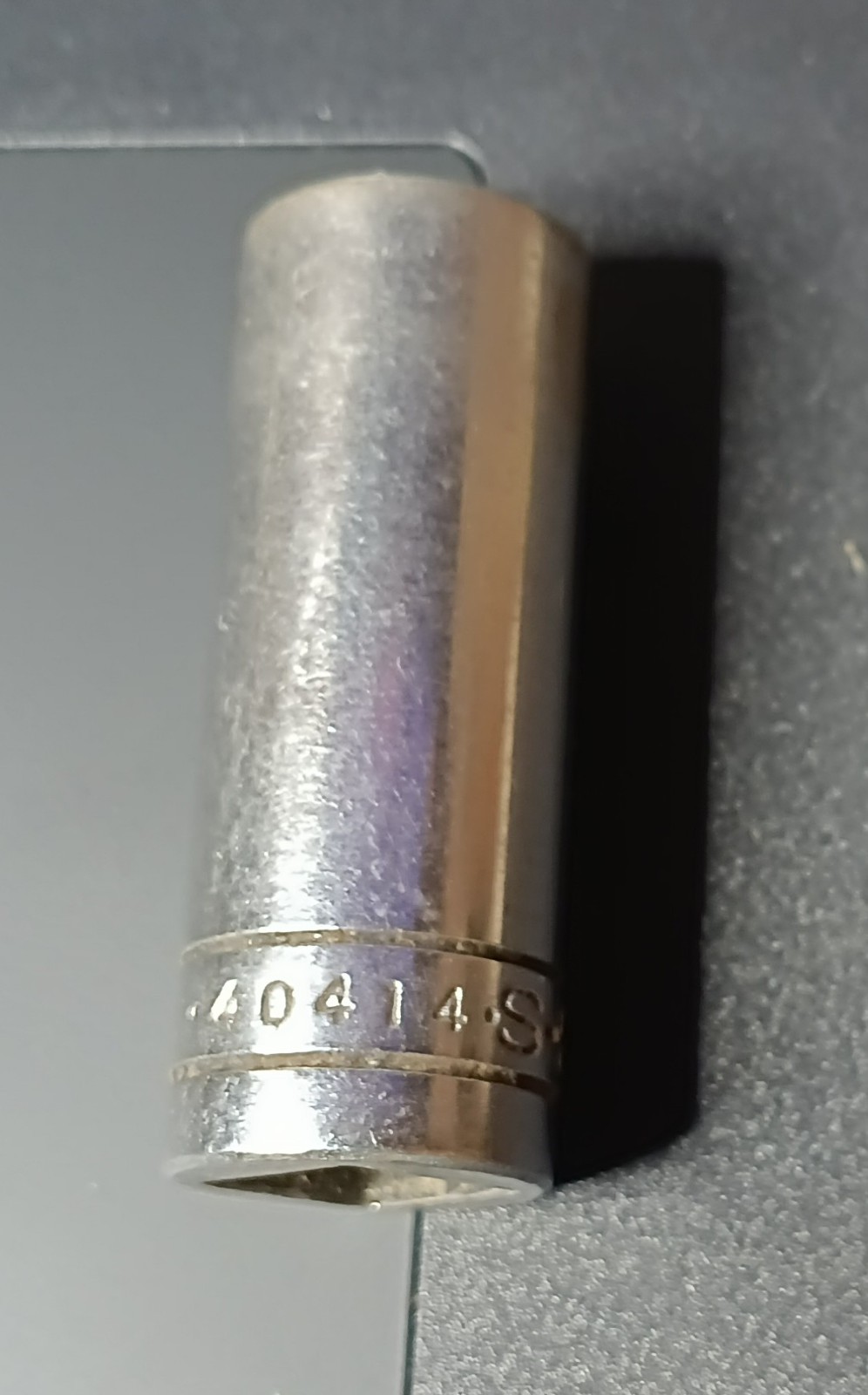 S-K 40414 7/16" 6pt Socket Deep Well 3/8" Drive Made in USA Vintage