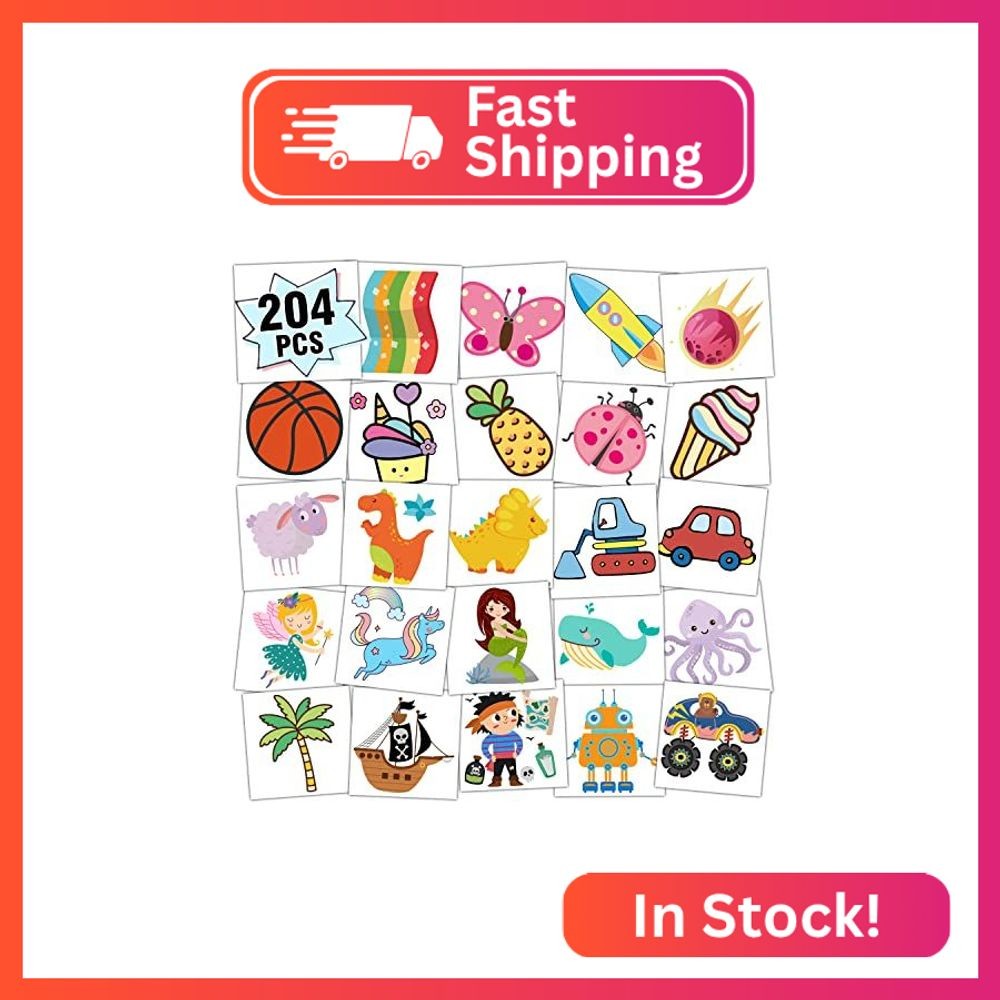 Partywind Temporary Tattoos for Kids