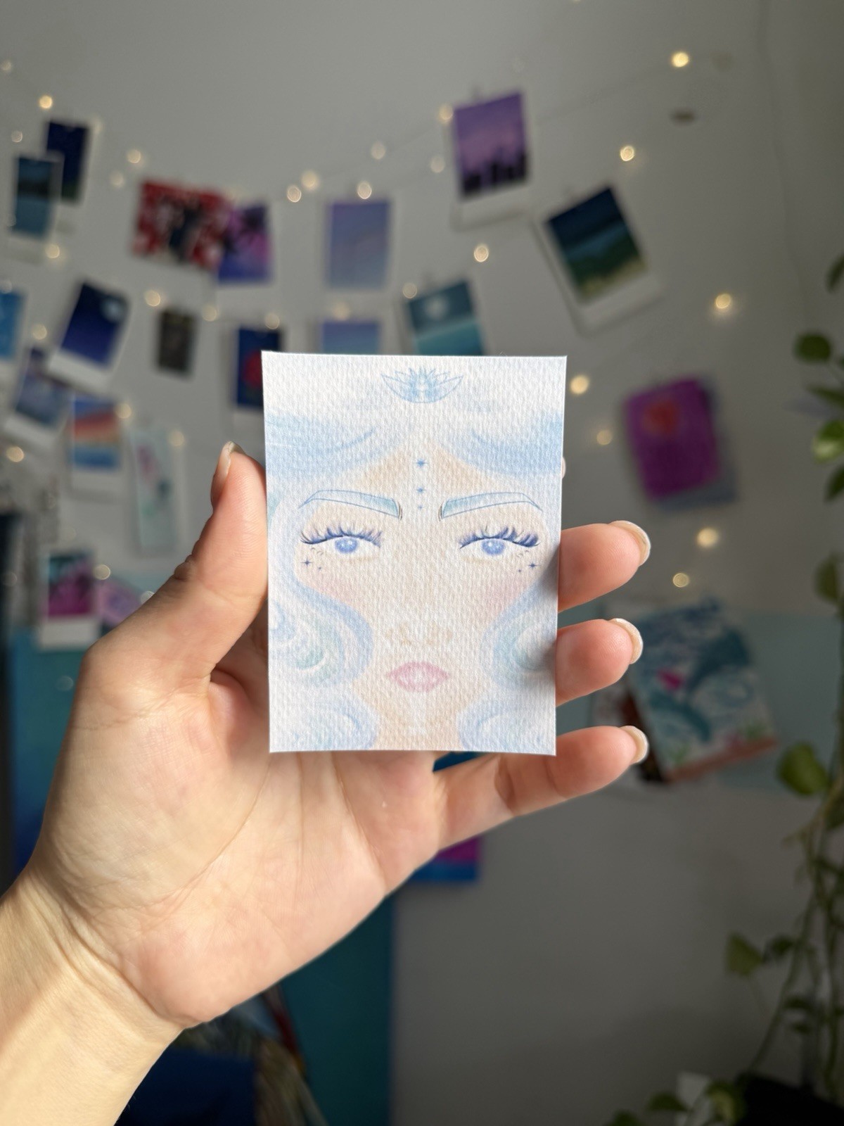 ACEO Digital Art Print Stellara Astral Goddess Dreams Celestial Star Art