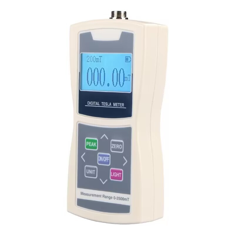 6.3" Digital Tesla Meter Gauss Meter Teslameter Fluxmeter With Radial Hall Probe