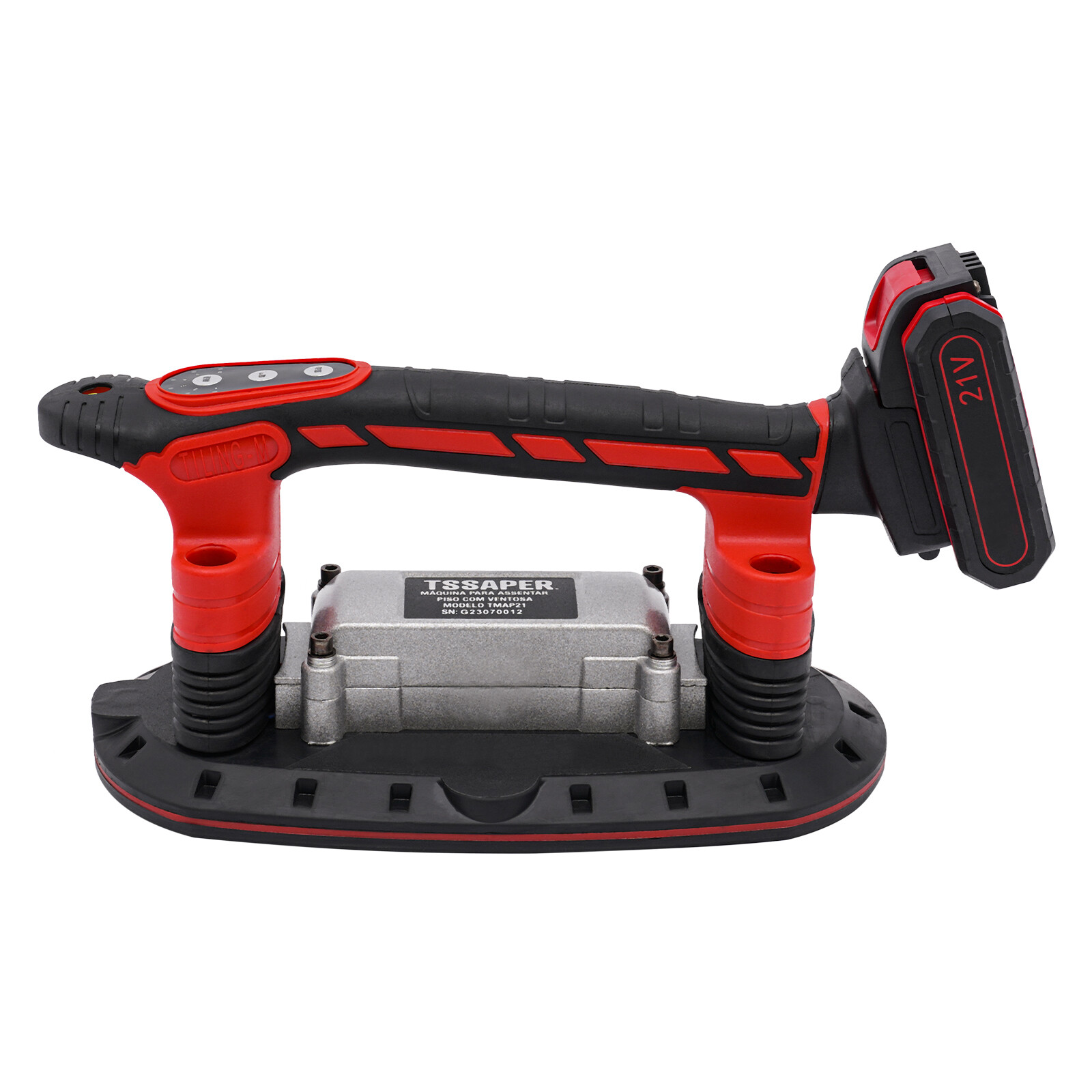 21V Handheld Tile Vibration & Suction Tool 6-Speed Dual-Mode 2×2000mAh