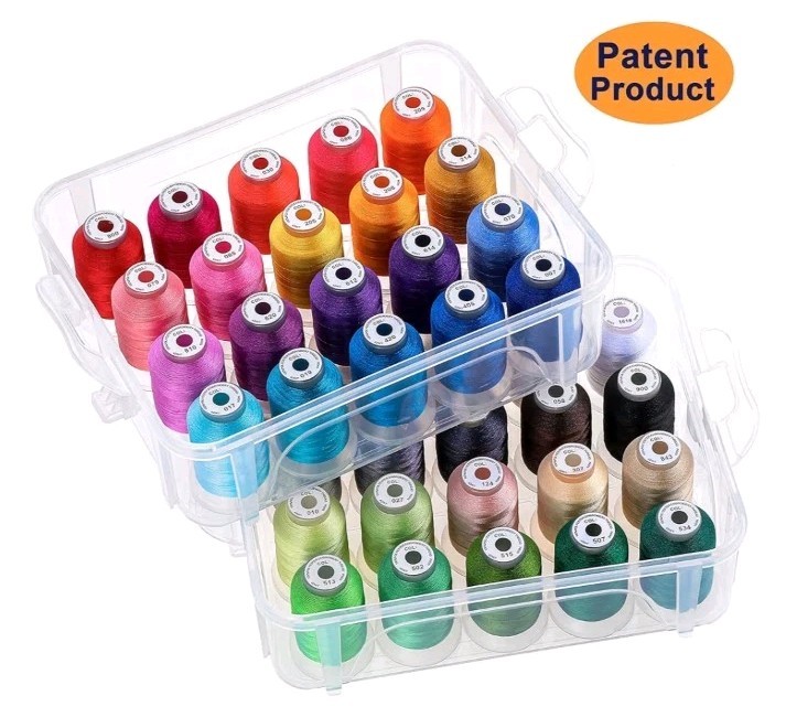 New brothread 40 Colors Compatible with Brother 500m Each Embroidery Machine...