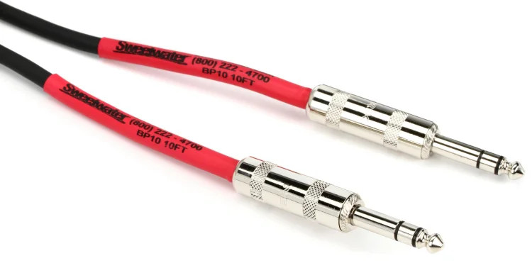 Pro Co BP-10 Excellines Balanced Patch Cable - 1/4-inch TRS Male to 1/4-inch TRS