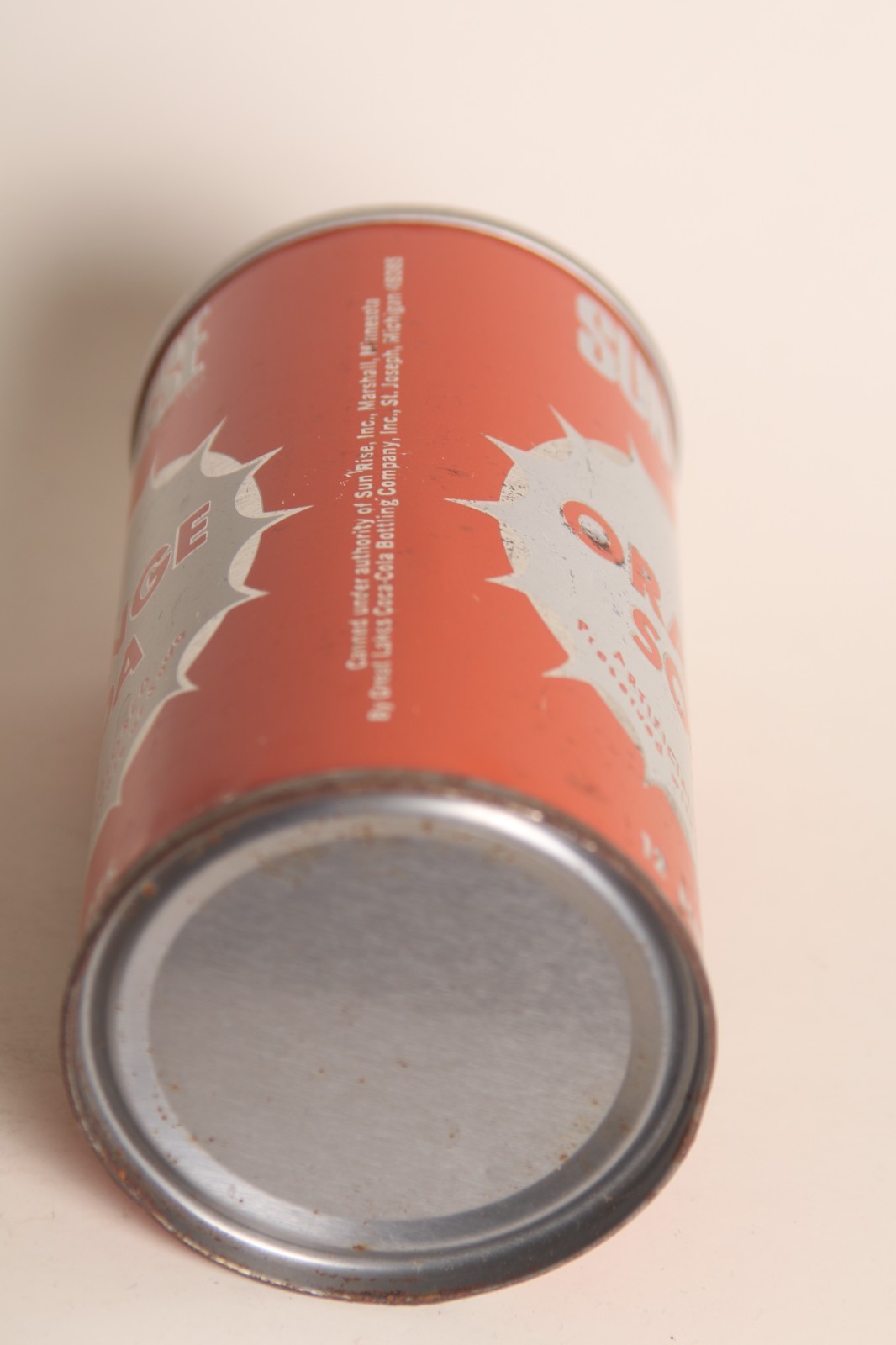 Sun-Rise Orange soda can - 12oz